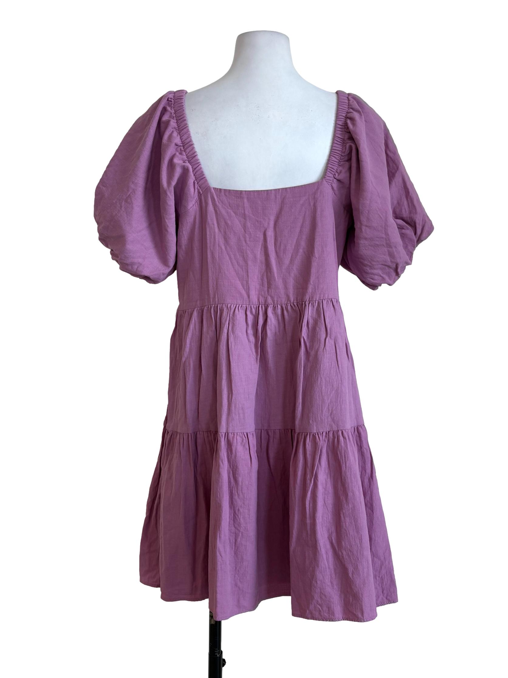 Lilac Tiered A-Line Dress