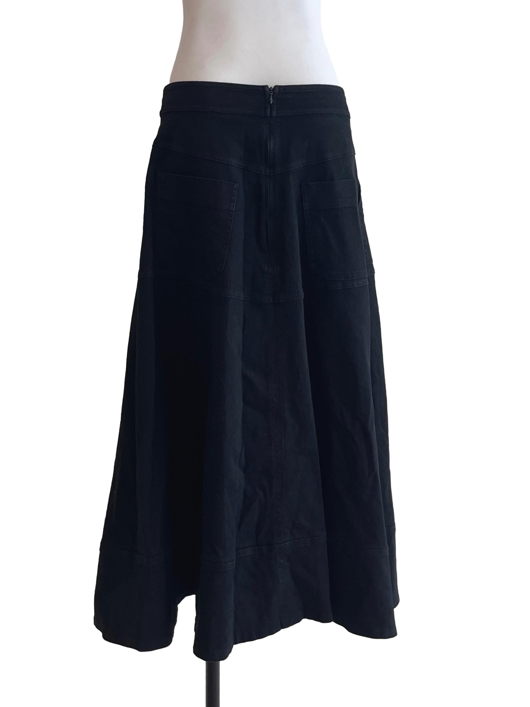 Jet Black A-Line Skirt