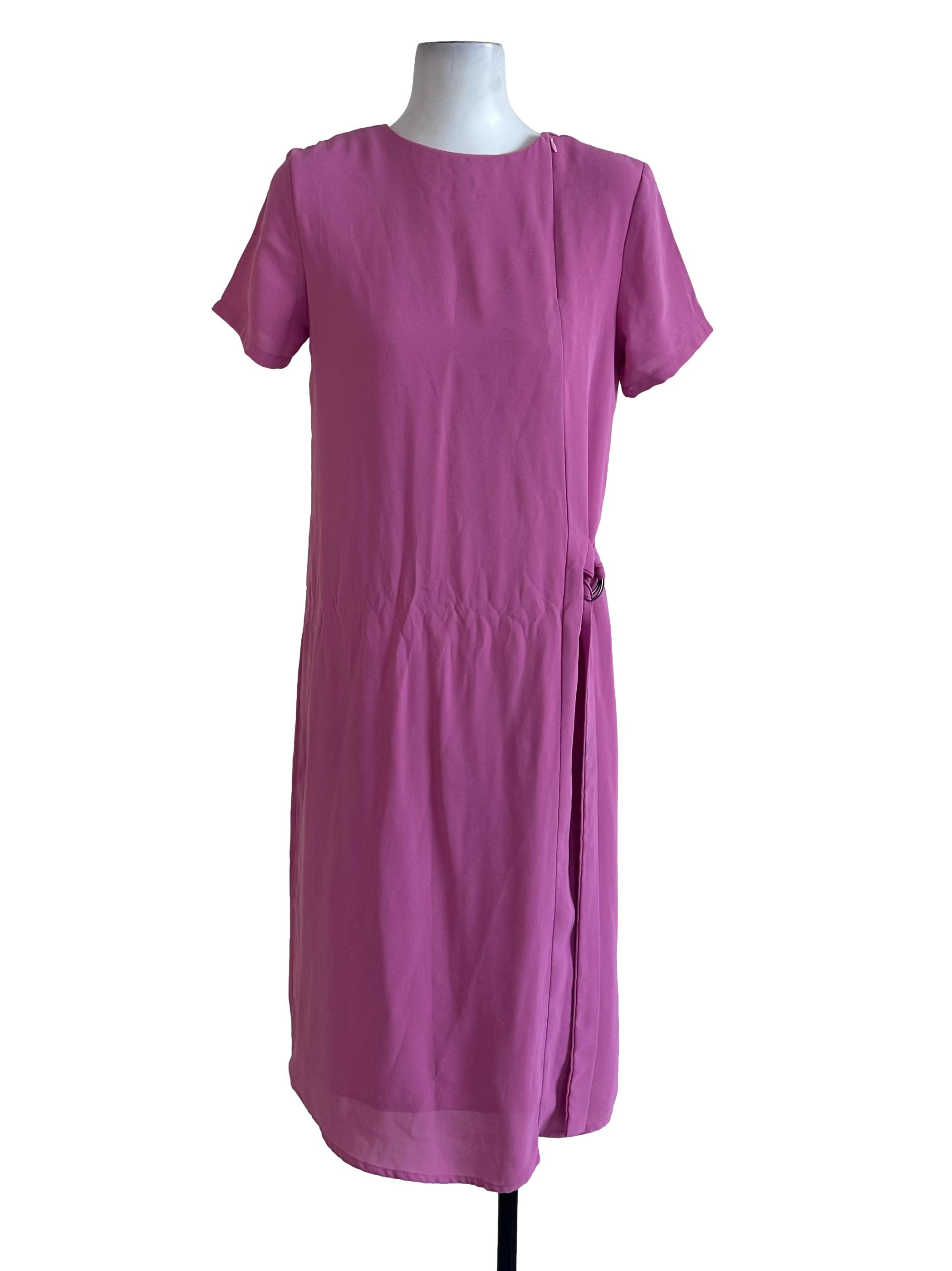 Magenta Pink Plain Dress