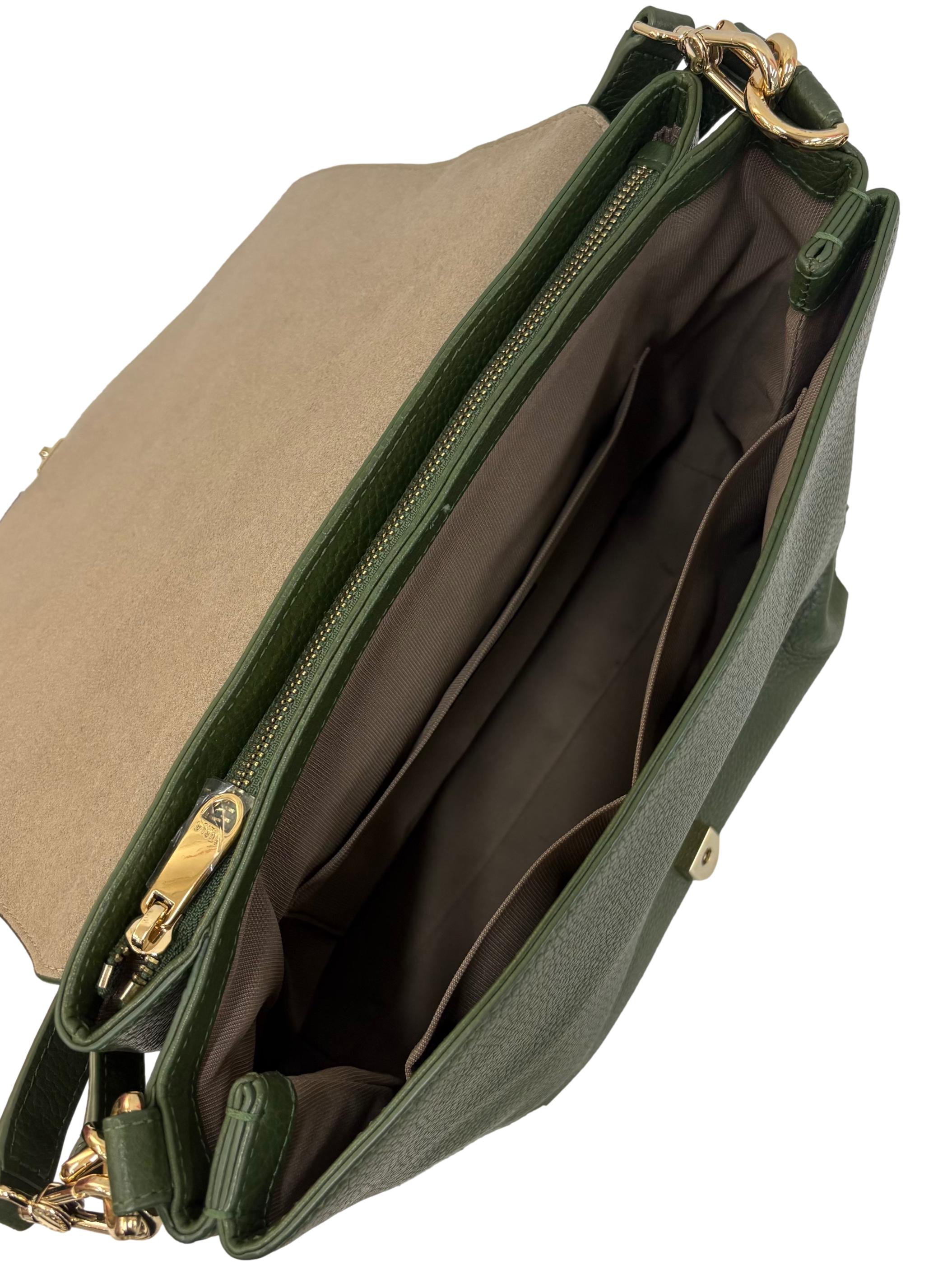 Green Leather Dafne Shoulder Bag CSN