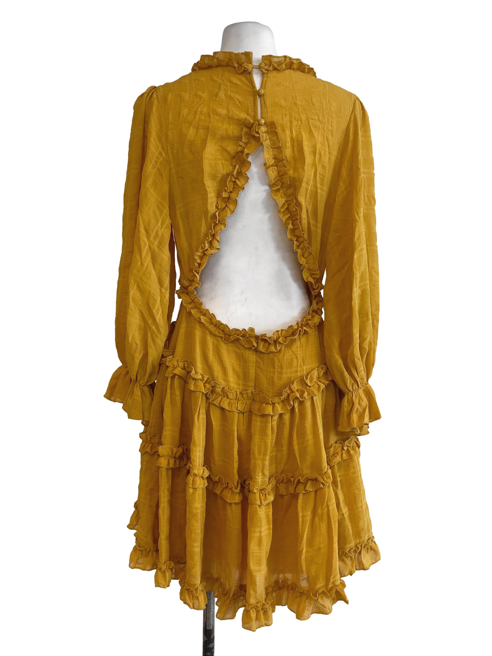 Mustard Tiered Dress