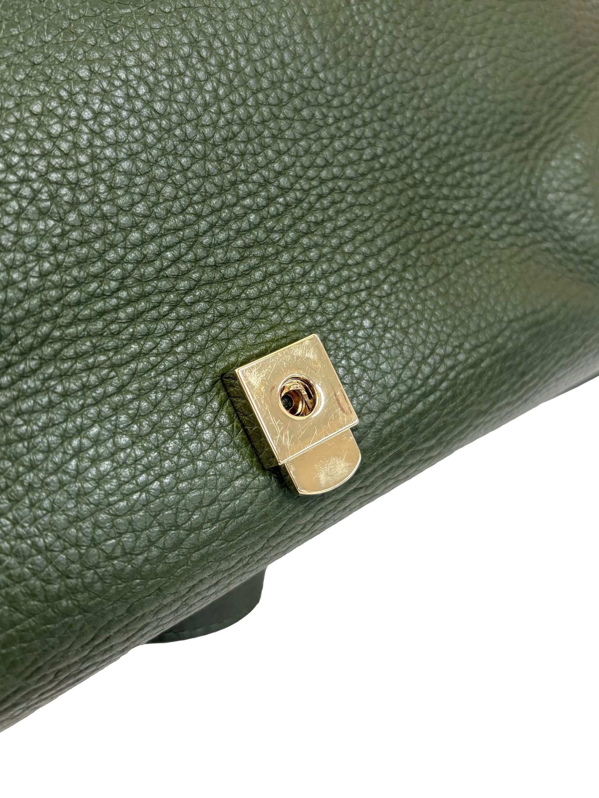 Green Leather Dafne Shoulder Bag CSN