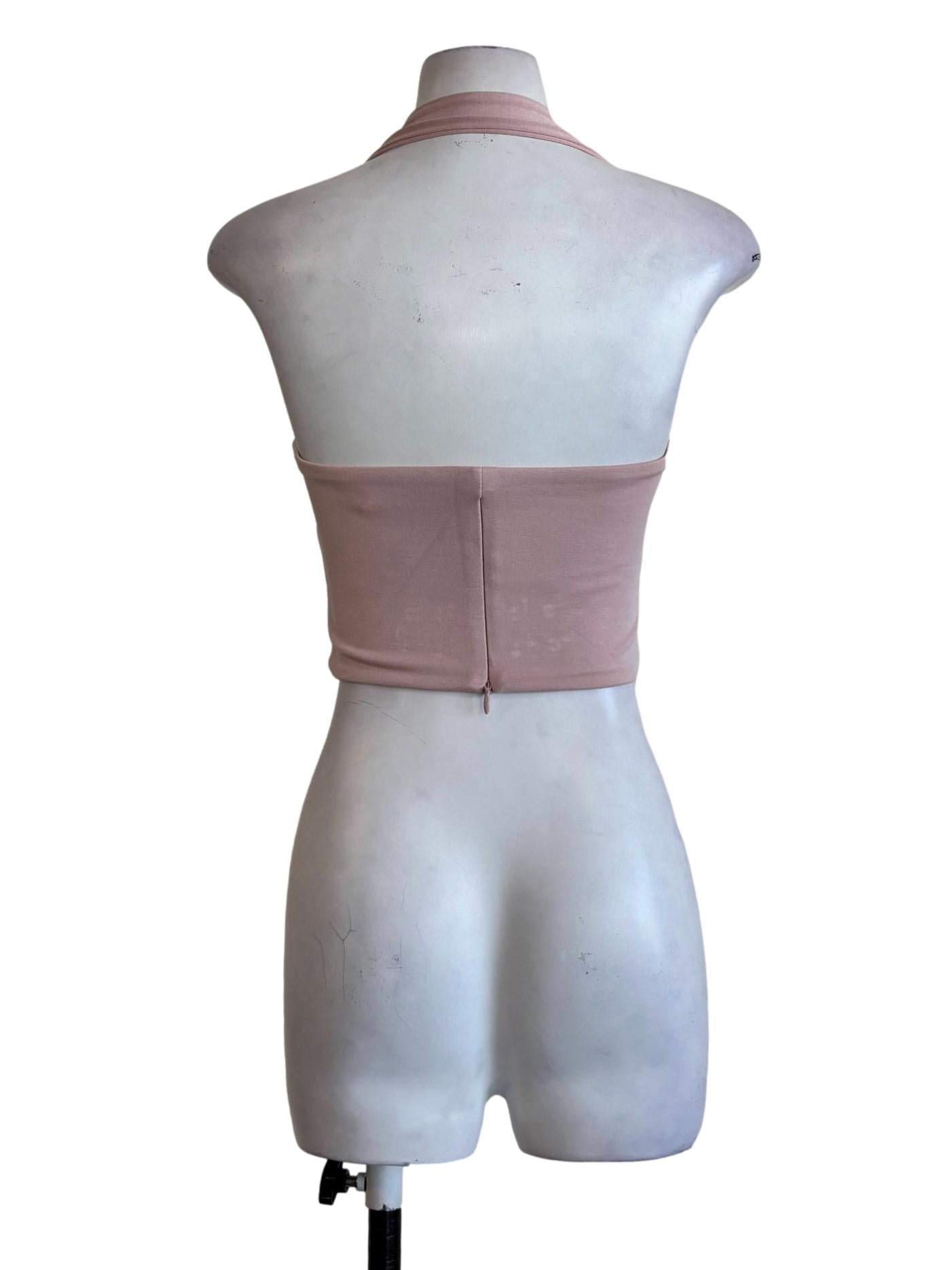 Baby Pink Padded Halter Top
