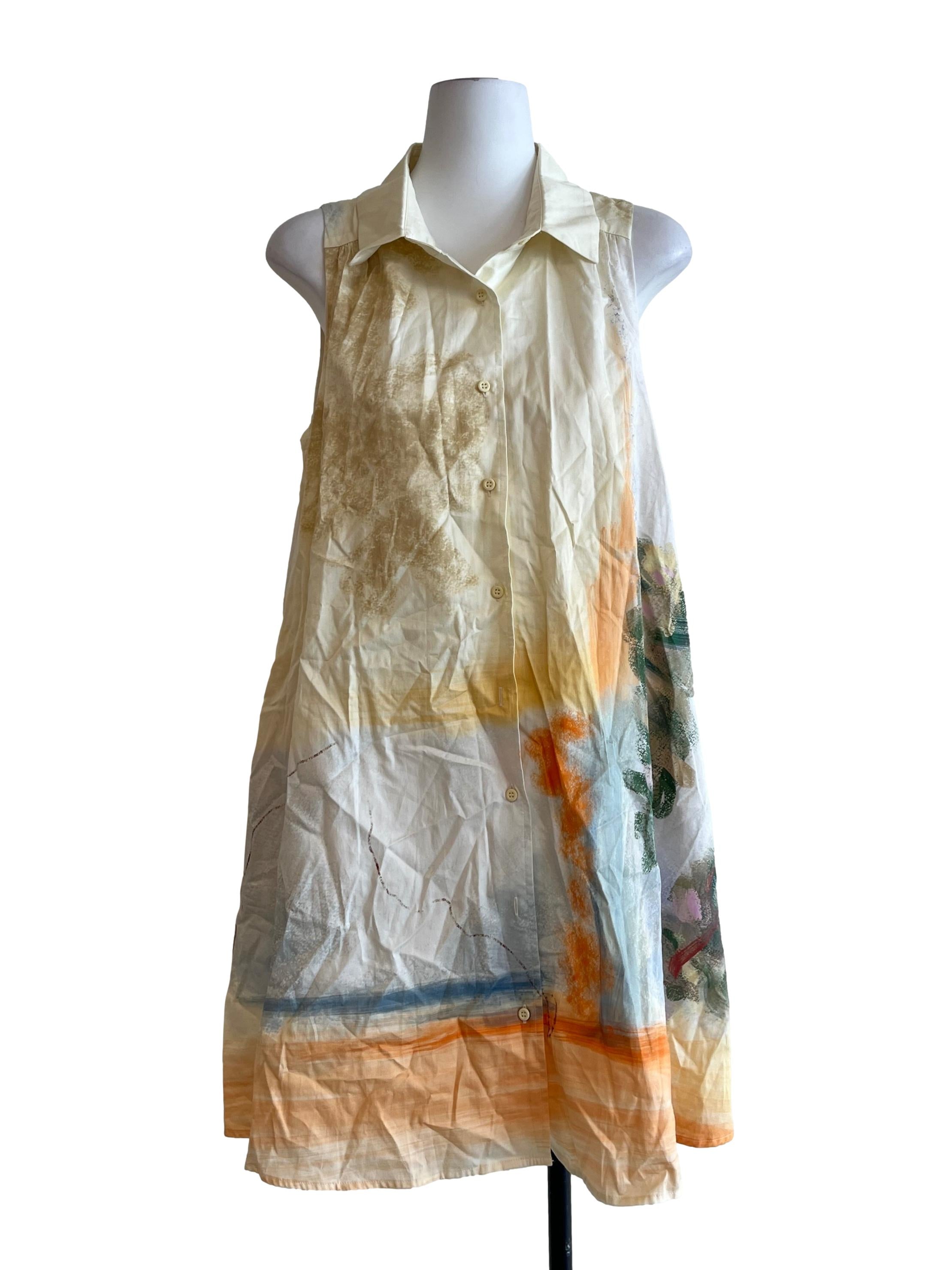 Yellow Soleil Cotton Shift Dress OSN
