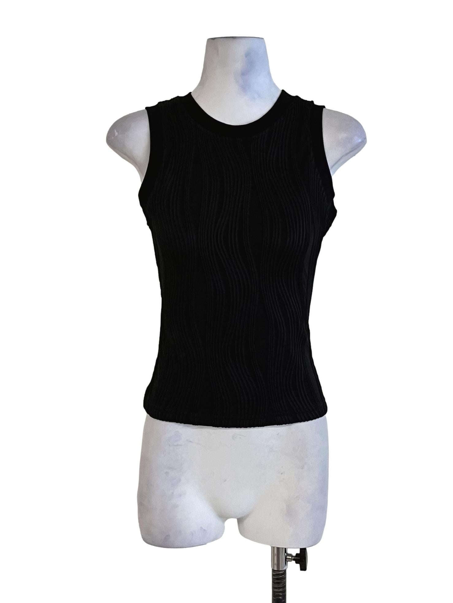 Black Jewel Neckline Sleeveless Top