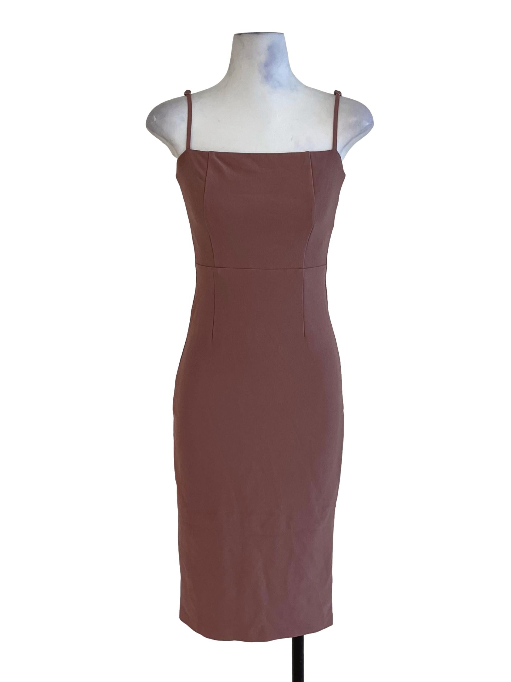Blush Pink Spaghetti Strap A-Line Dress