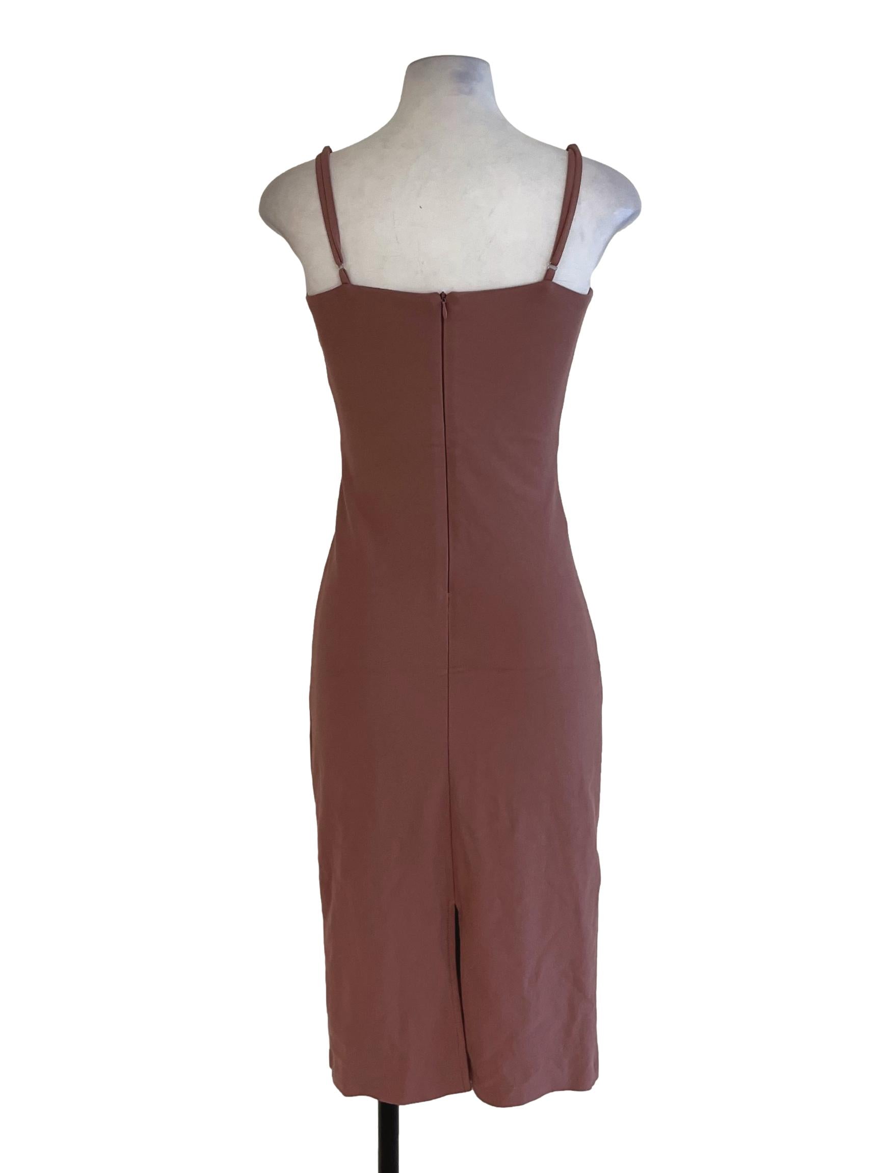 Blush Pink Spaghetti Strap A-Line Dress