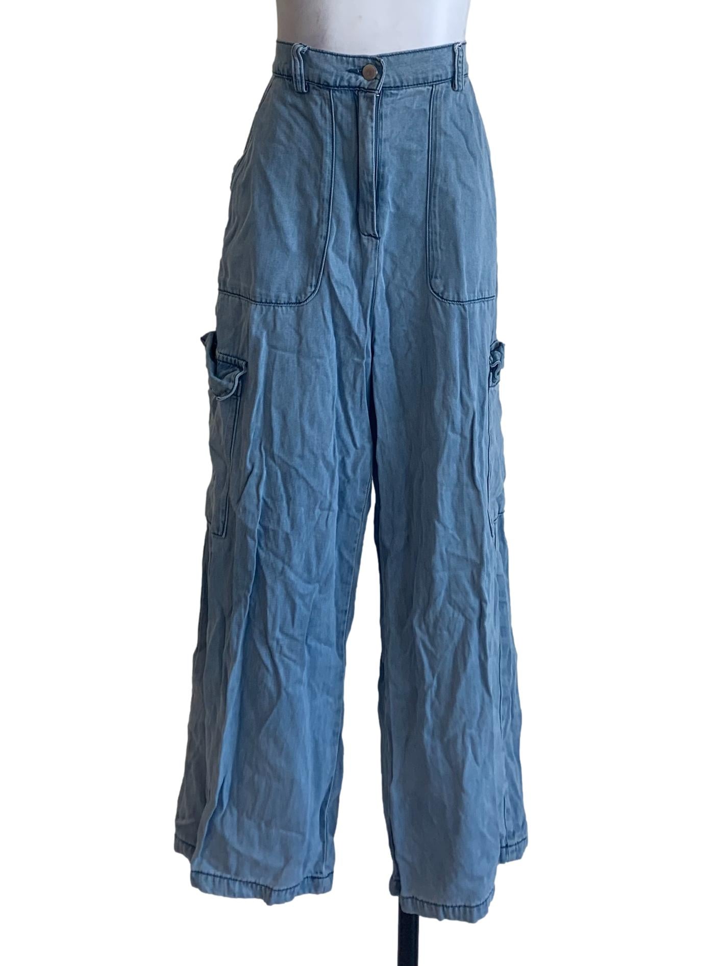 Denim Blue Wide Leg Jeans LB