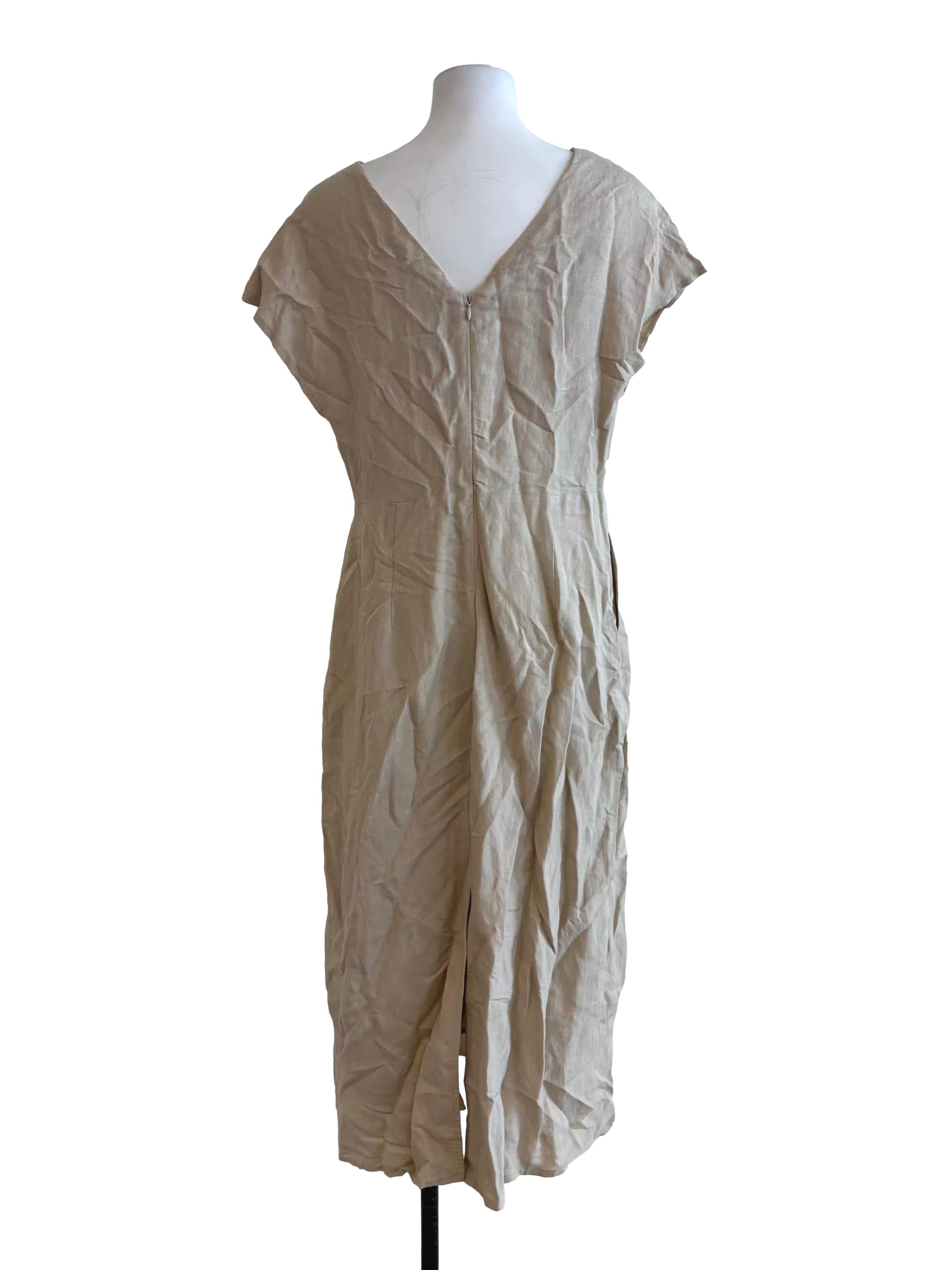 Merino Sleeveless Midi Linen Dress