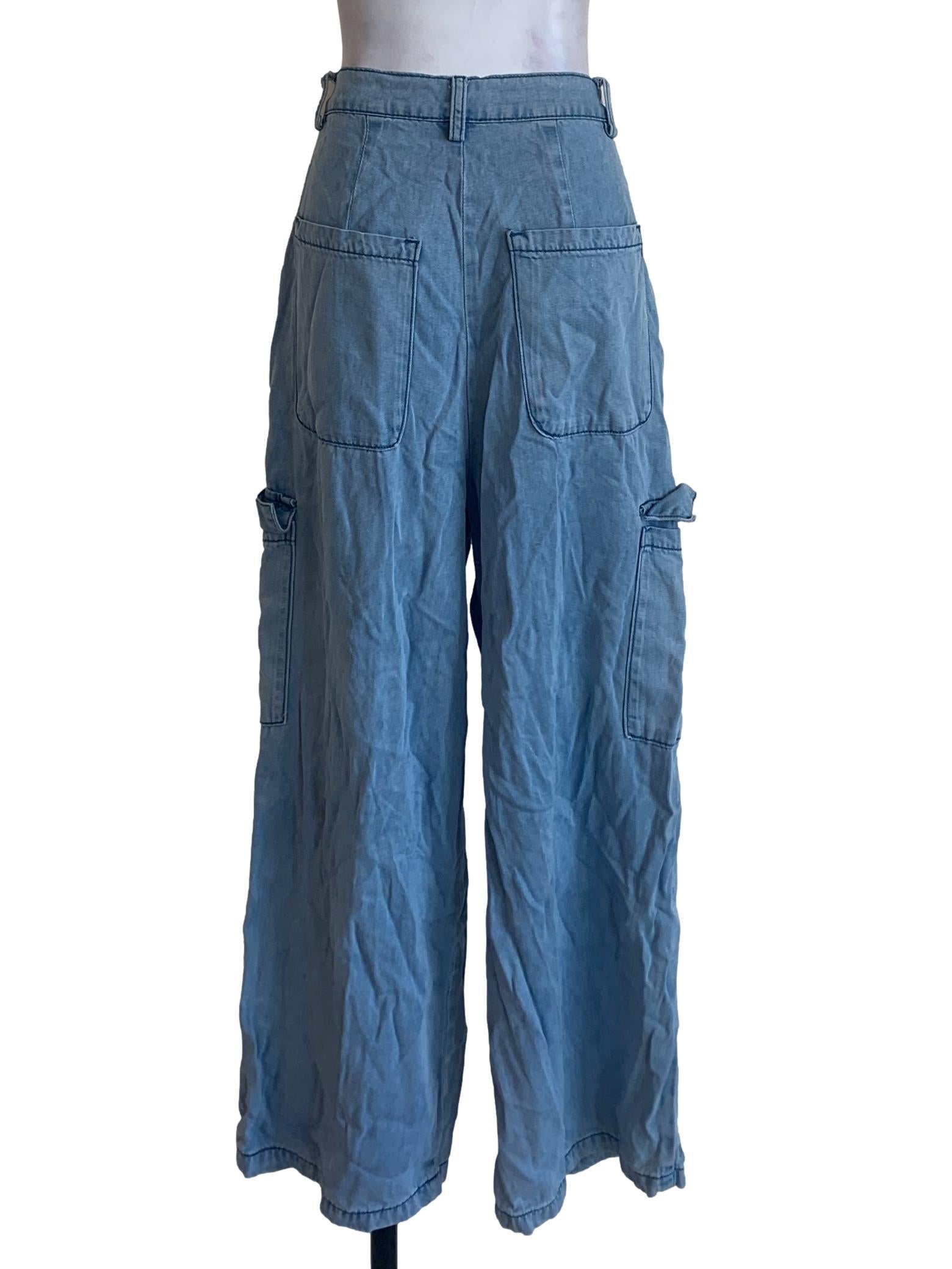 Denim Blue Wide Leg Jeans LB