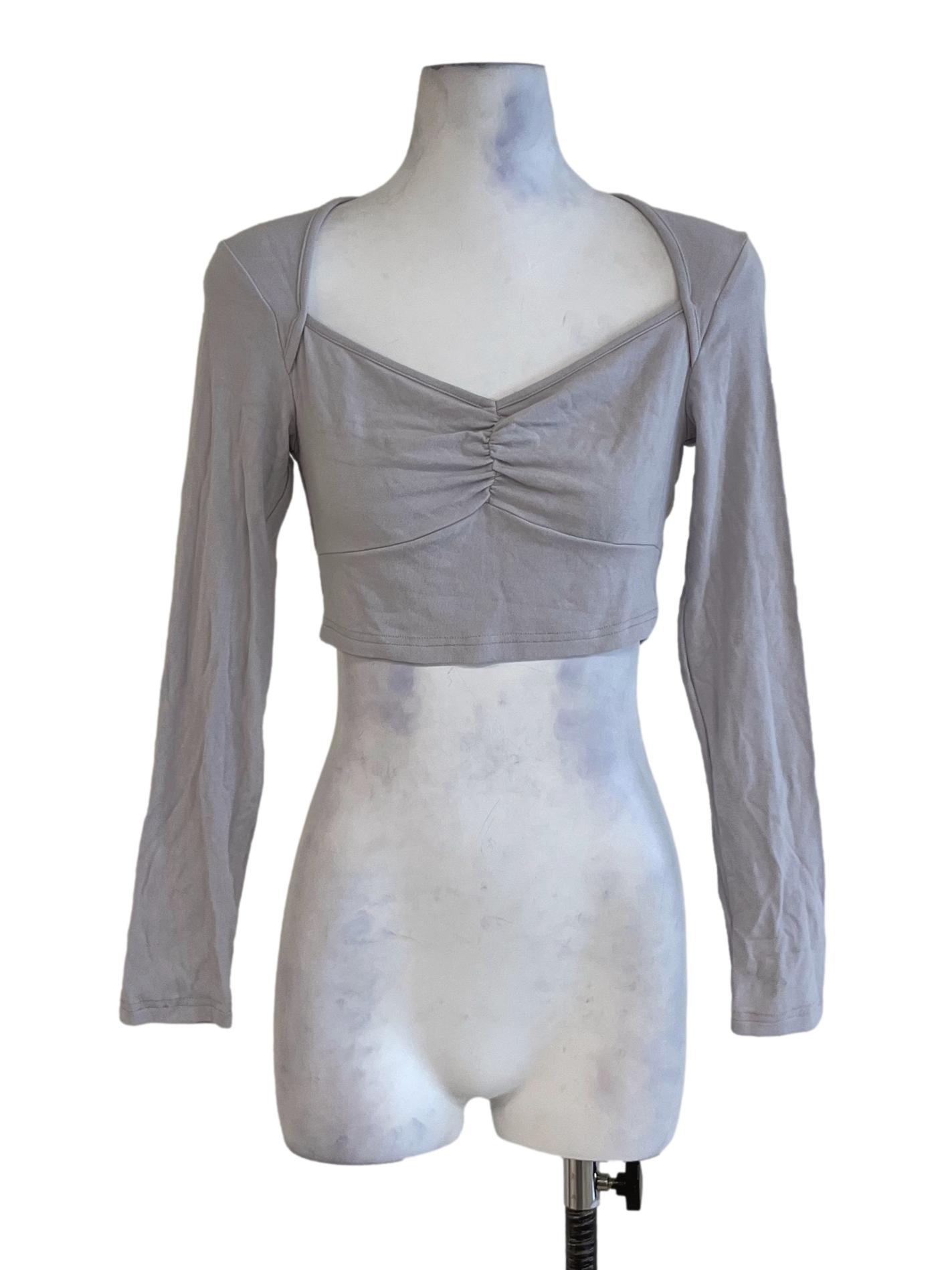 Flint Grey Square Neckline Blouse