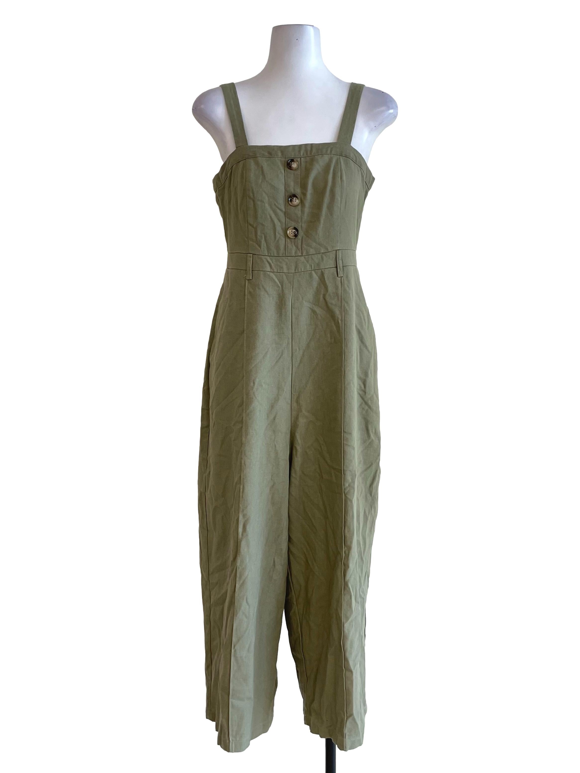 Olive Green Cami Jumpsuit