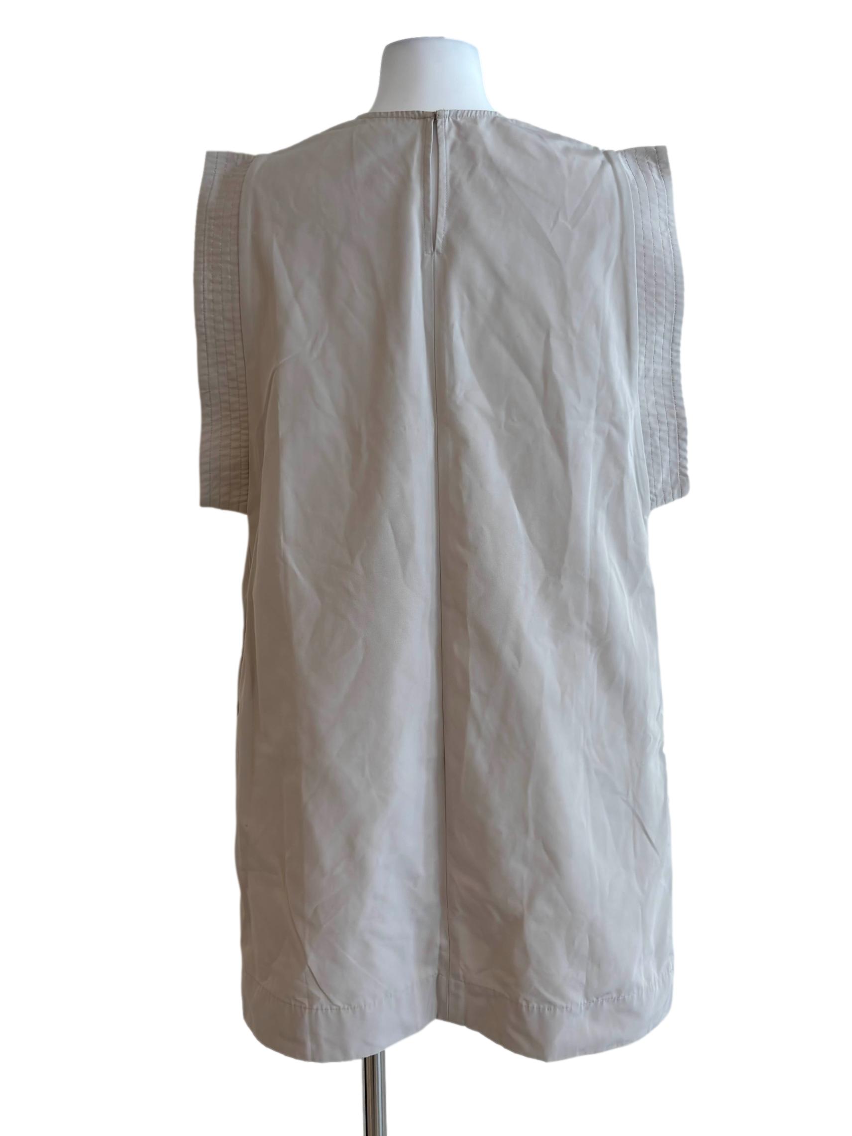 Light Beige Sleeveless Shift Dress