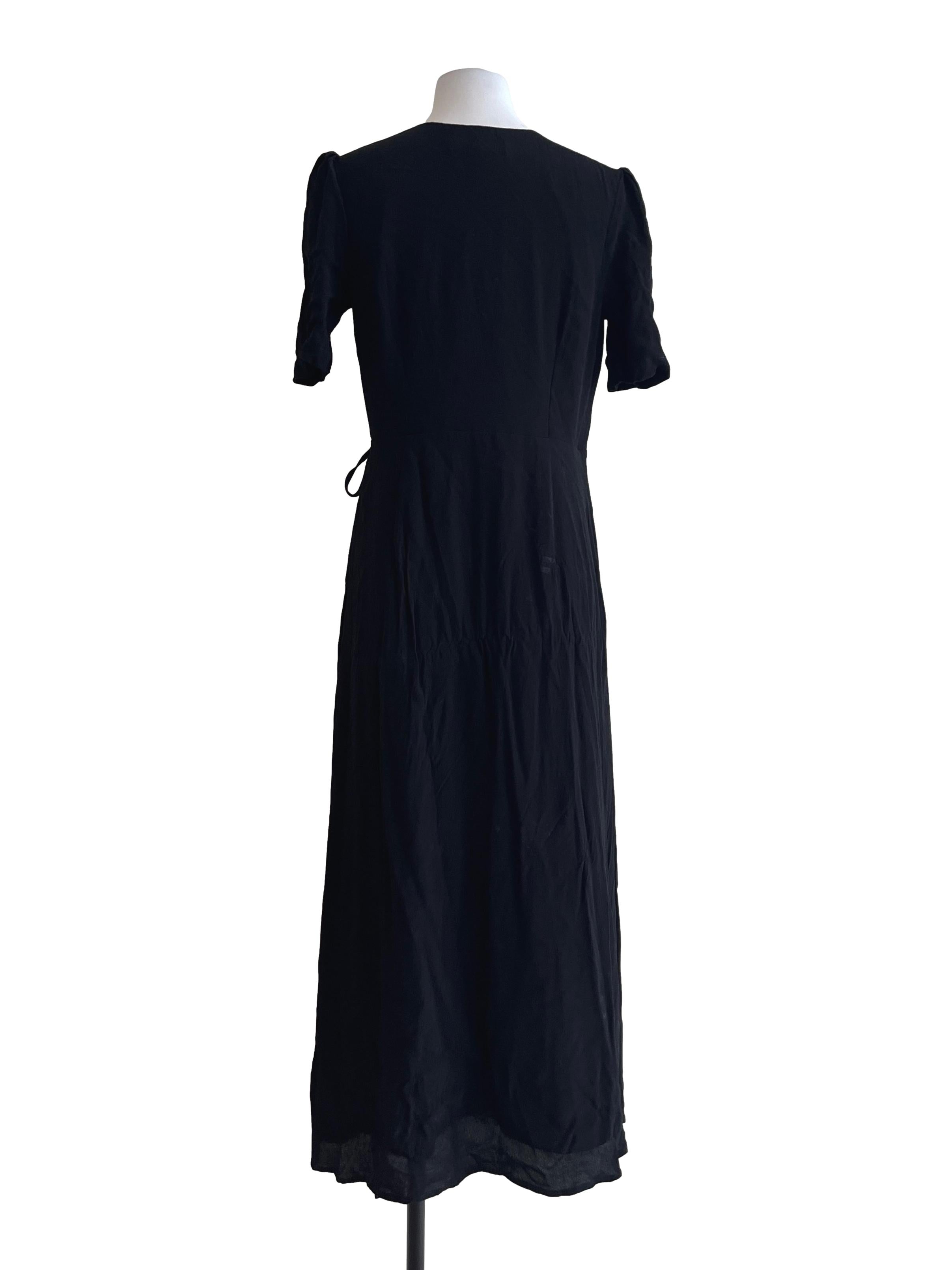 Onyx Black Wrap Dress CM
