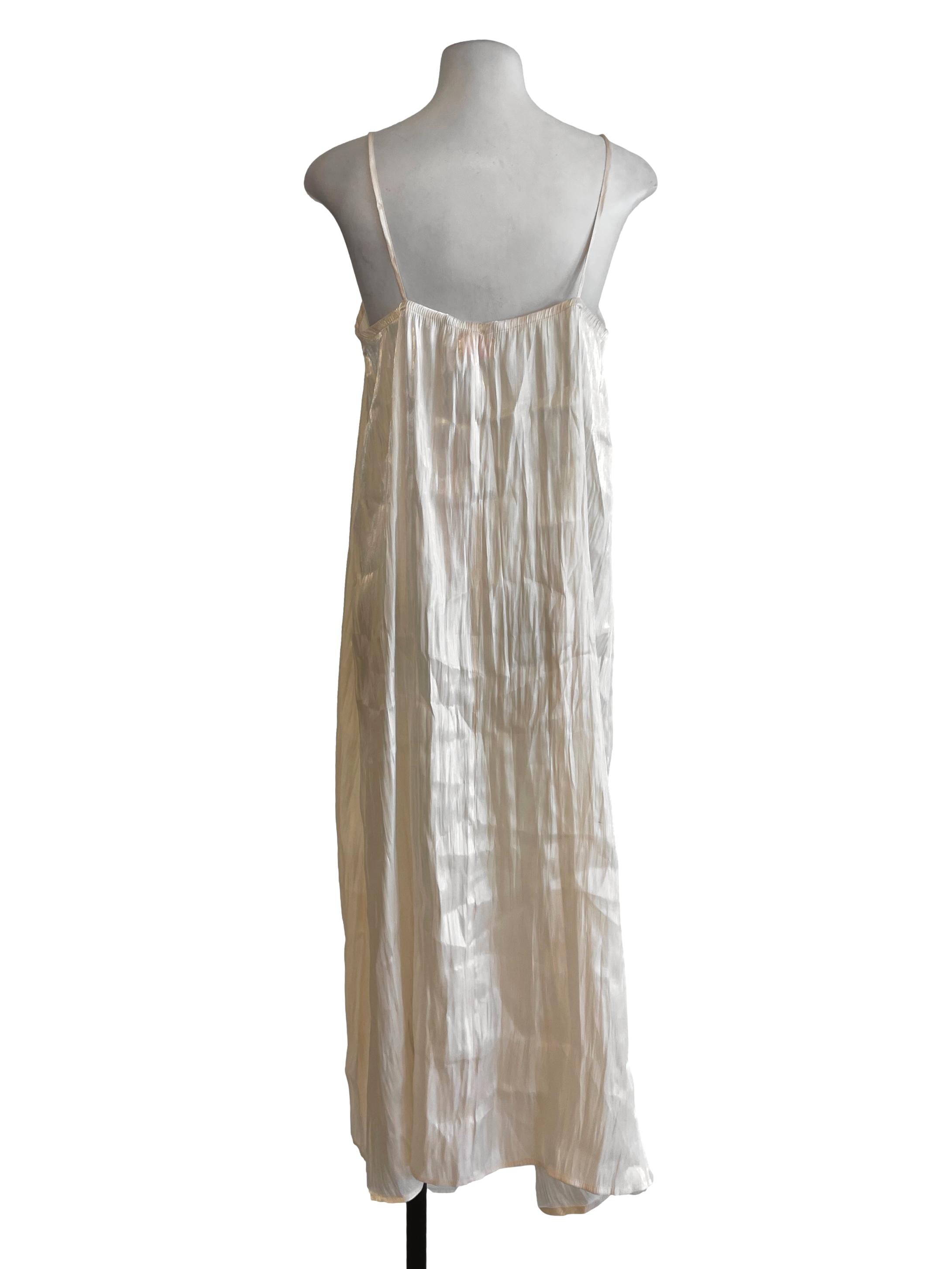 Beige Shimmer Sheer Dress