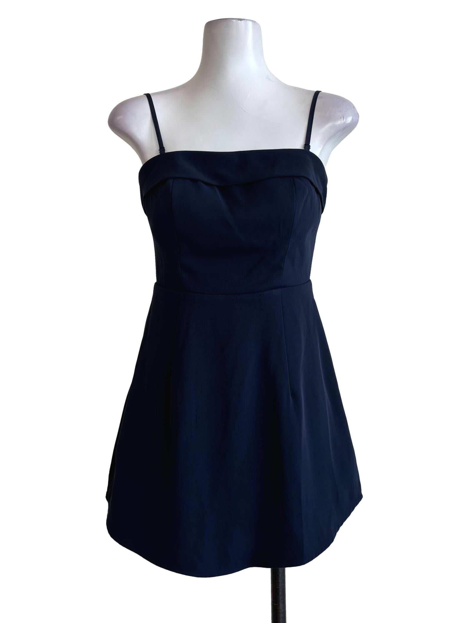 Navy Blue Padded Camisole Dress