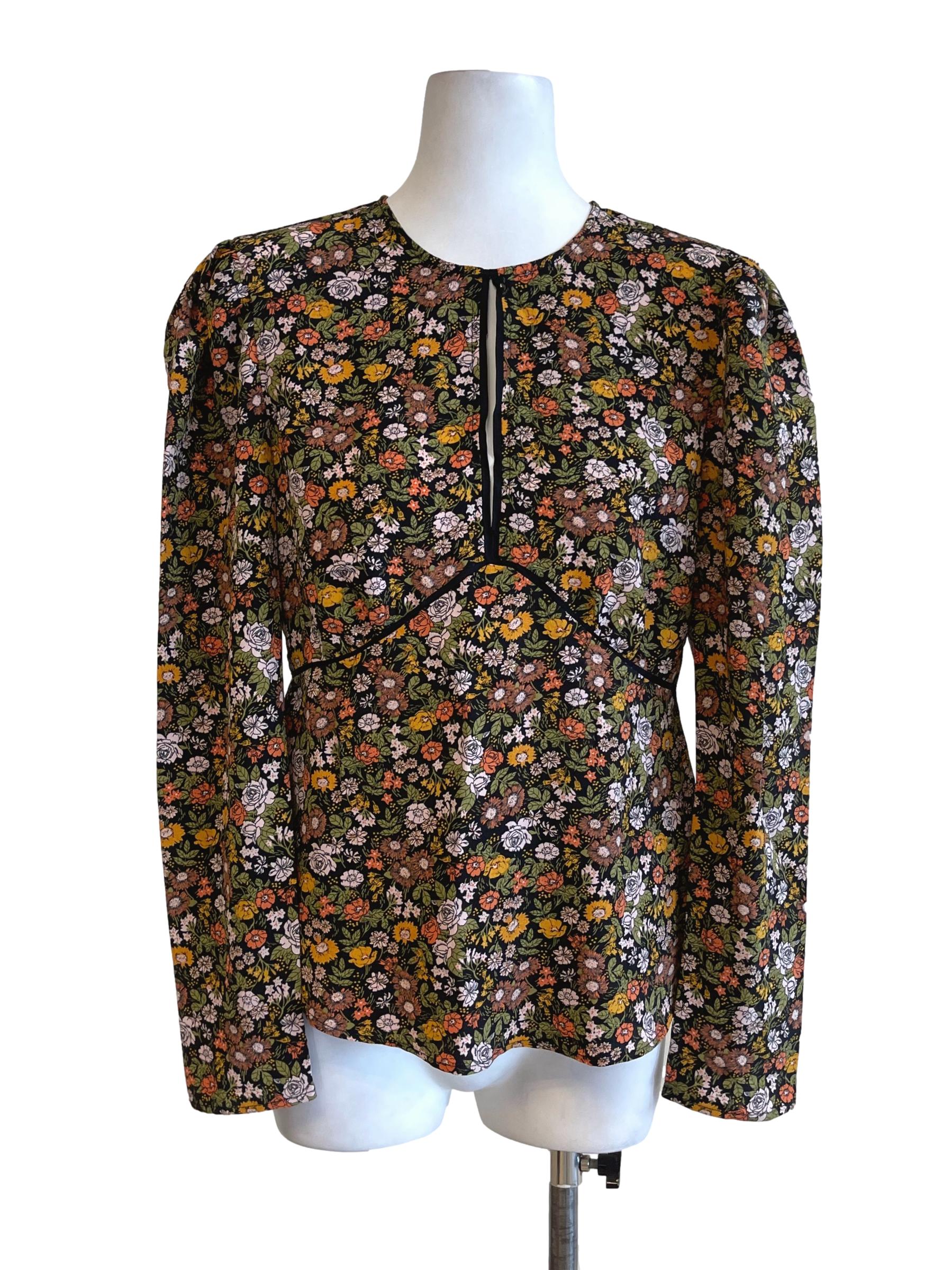 Black Printed Open Top