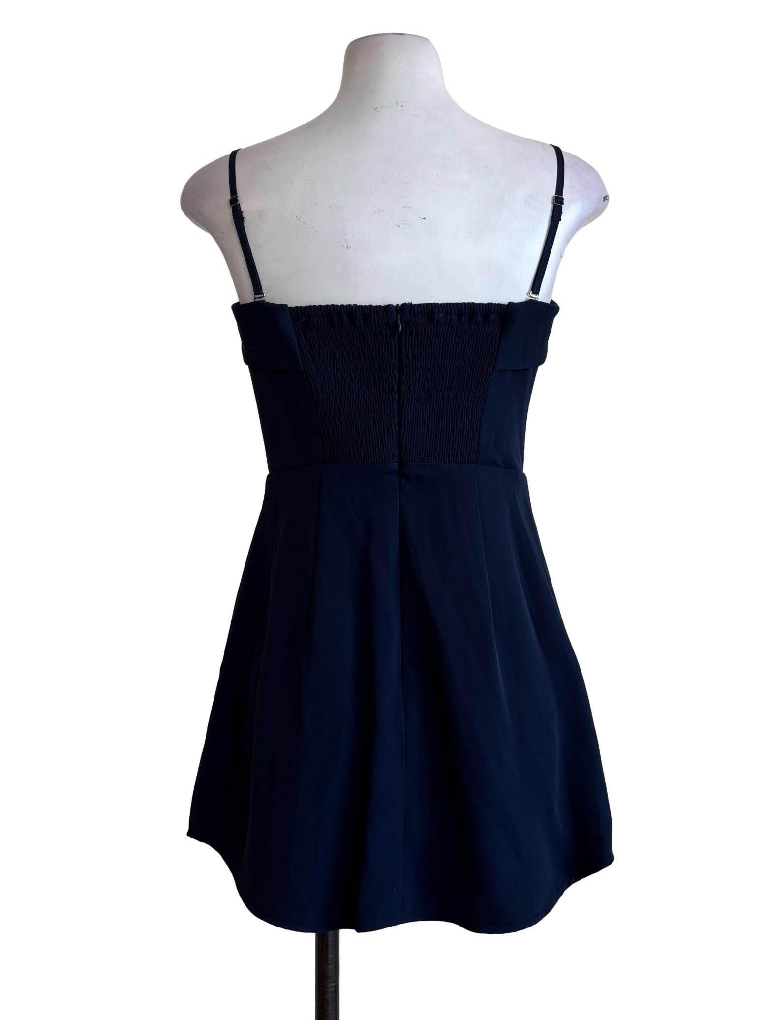 Navy Blue Padded Camisole Dress
