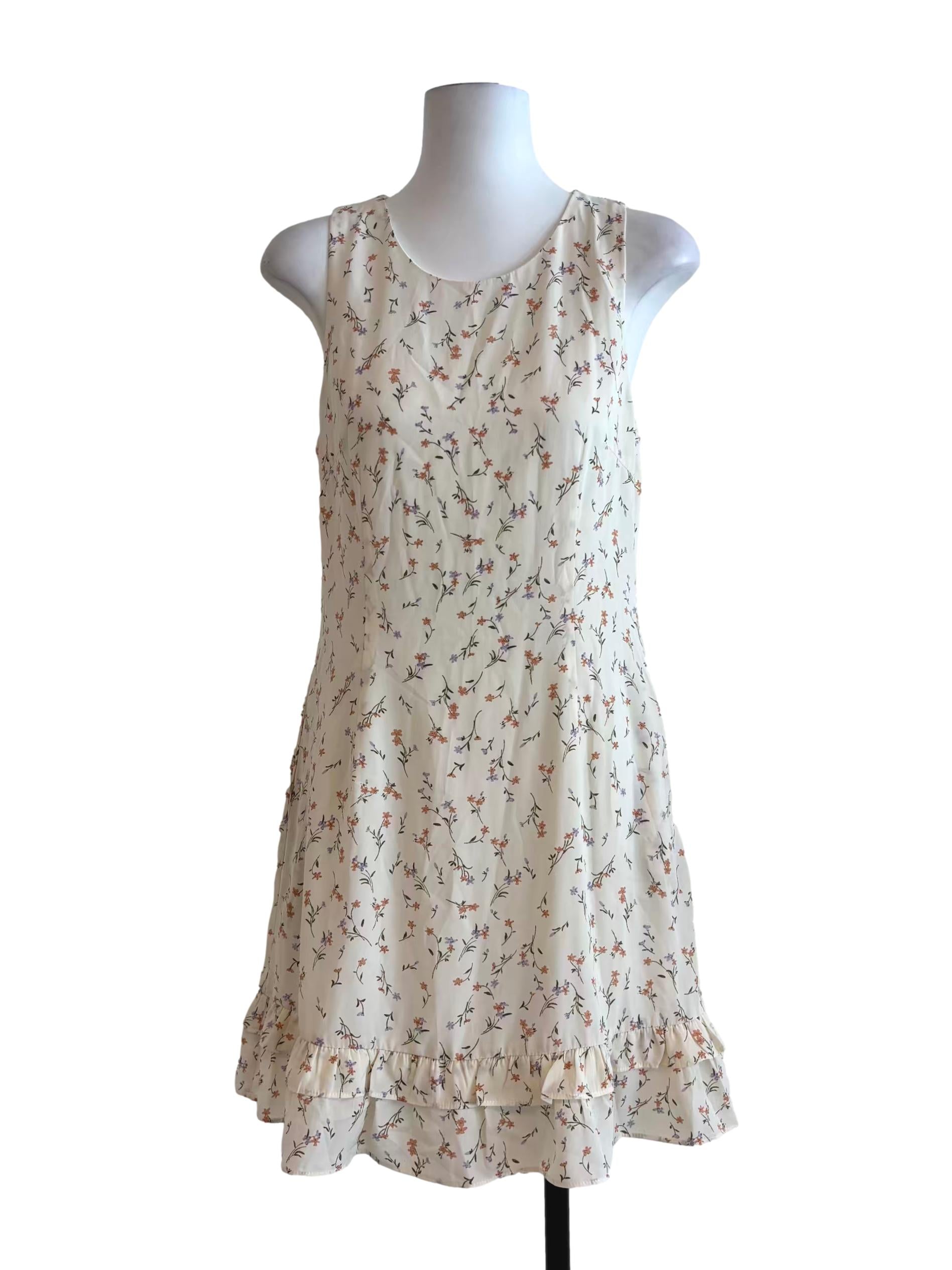 Alabaster White Floral Mini Dress