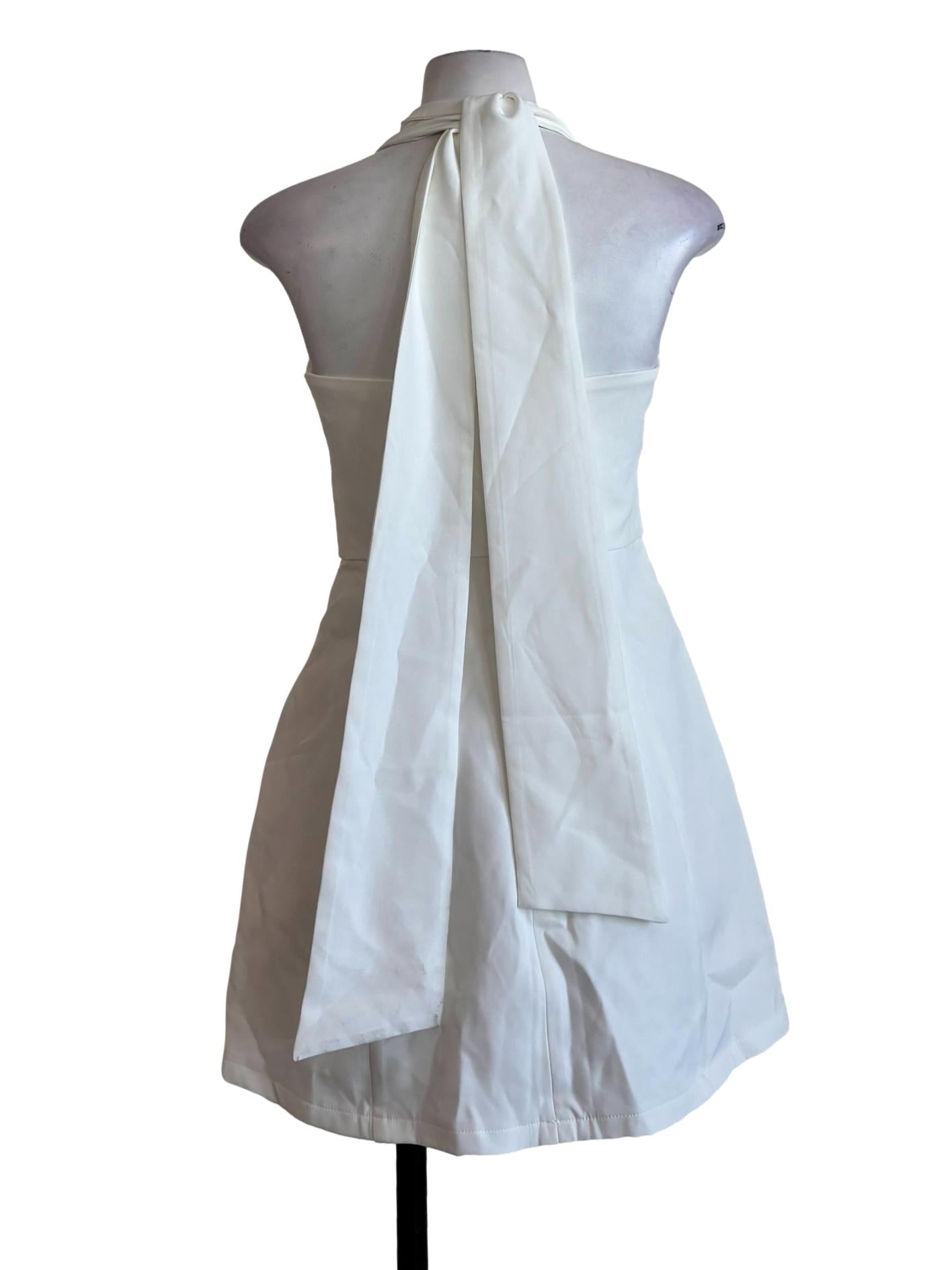 Ivory White Halter Dress