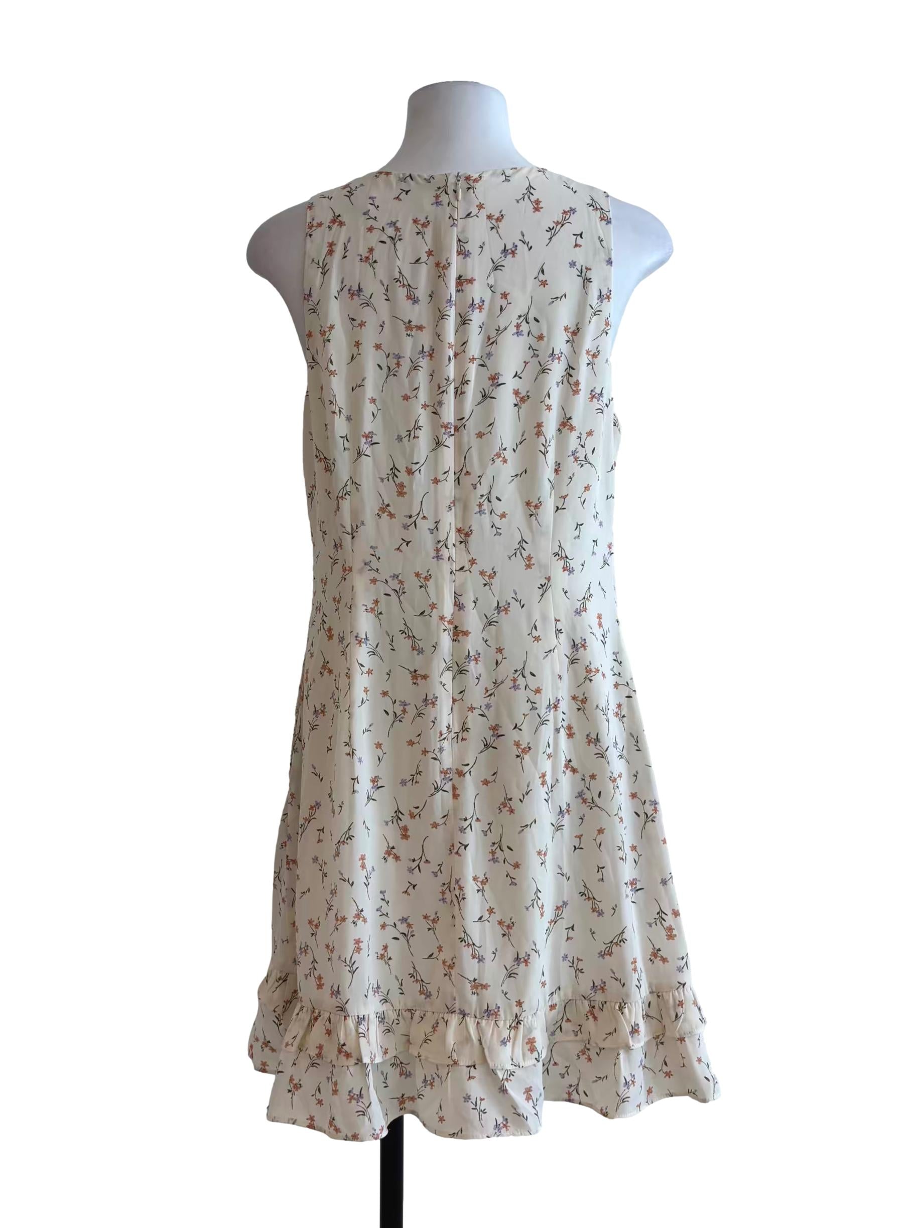 Alabaster White Floral Mini Dress
