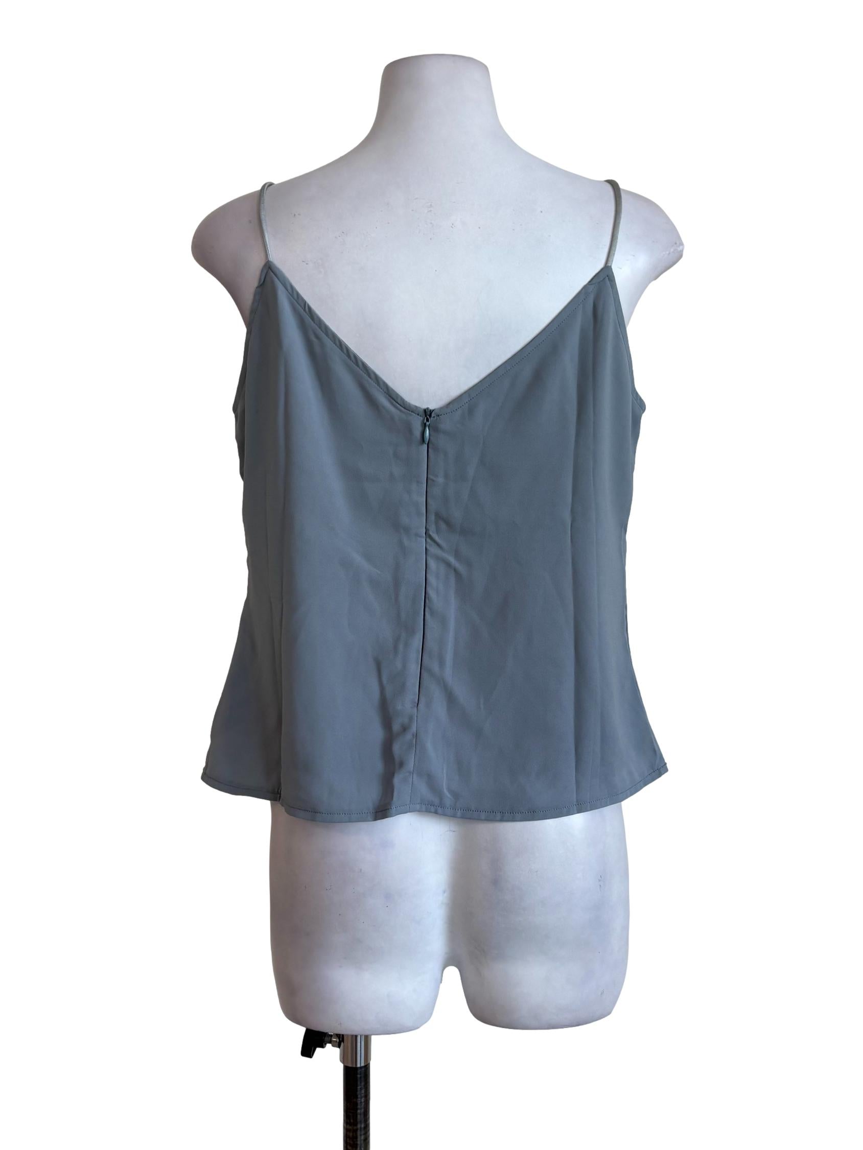 Fossil Grey Boxy Slip Top