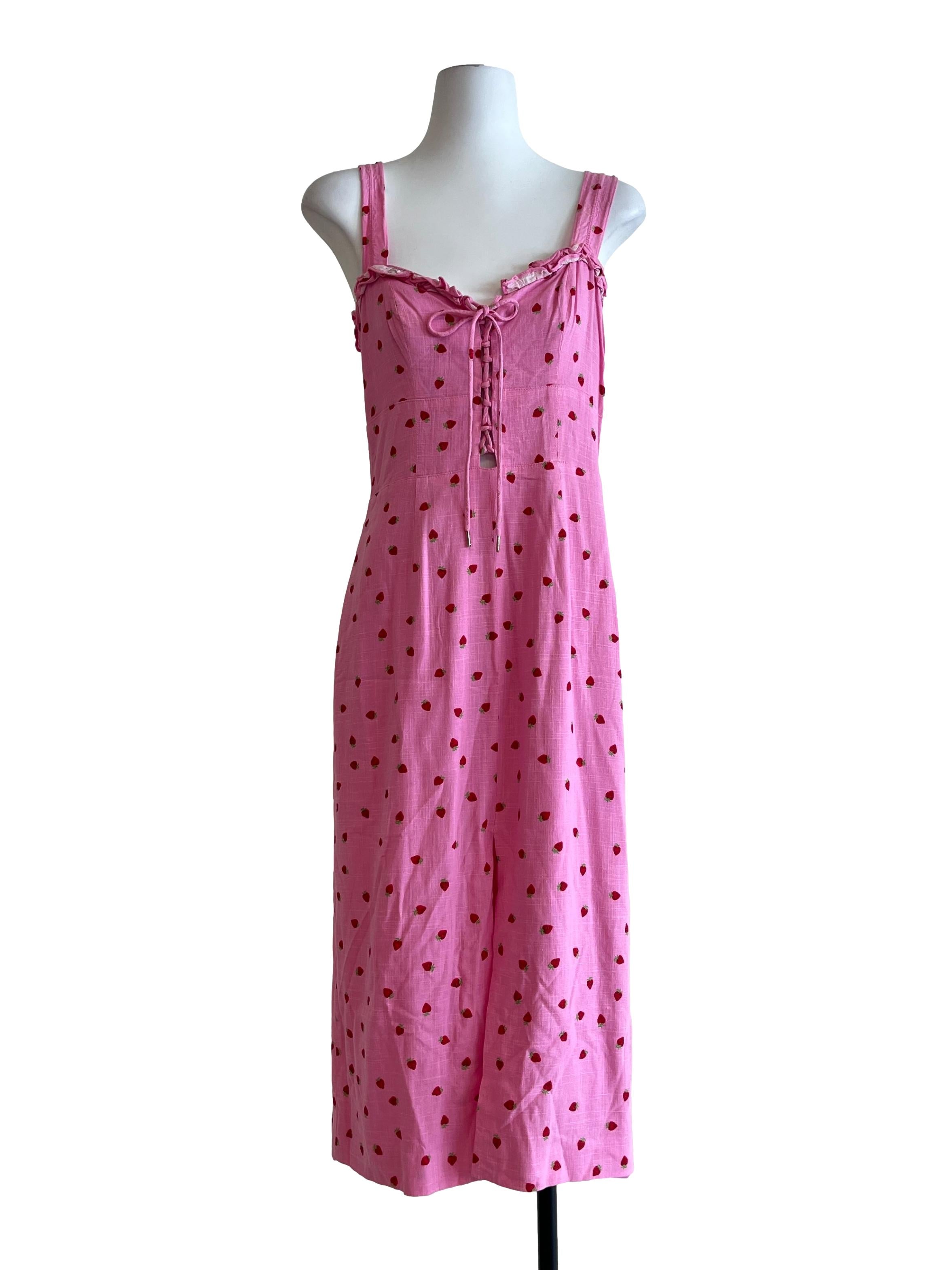 Hot Pink Polkadot Dress