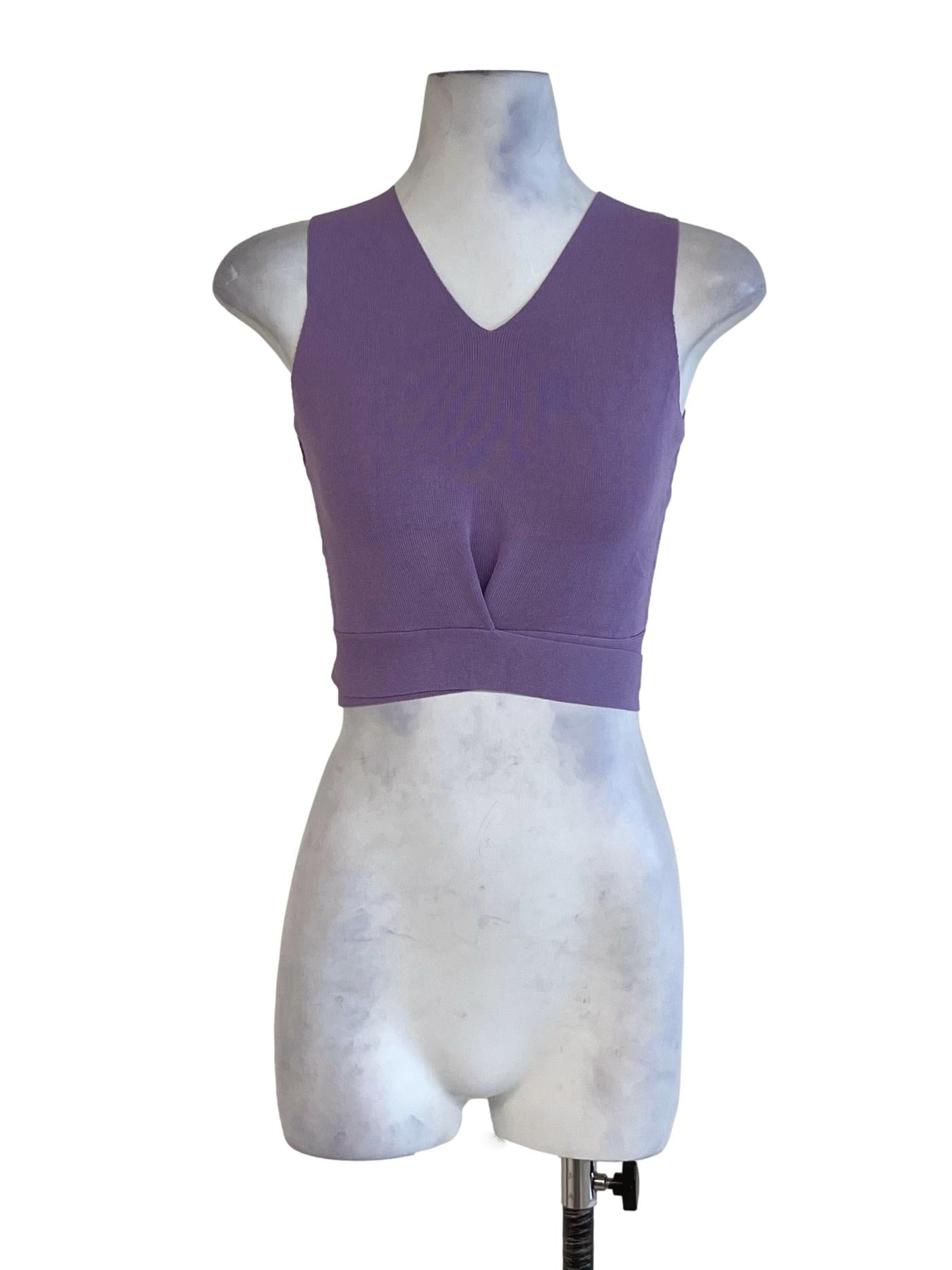 Iris Purple V-Neckline Sleeveless Top