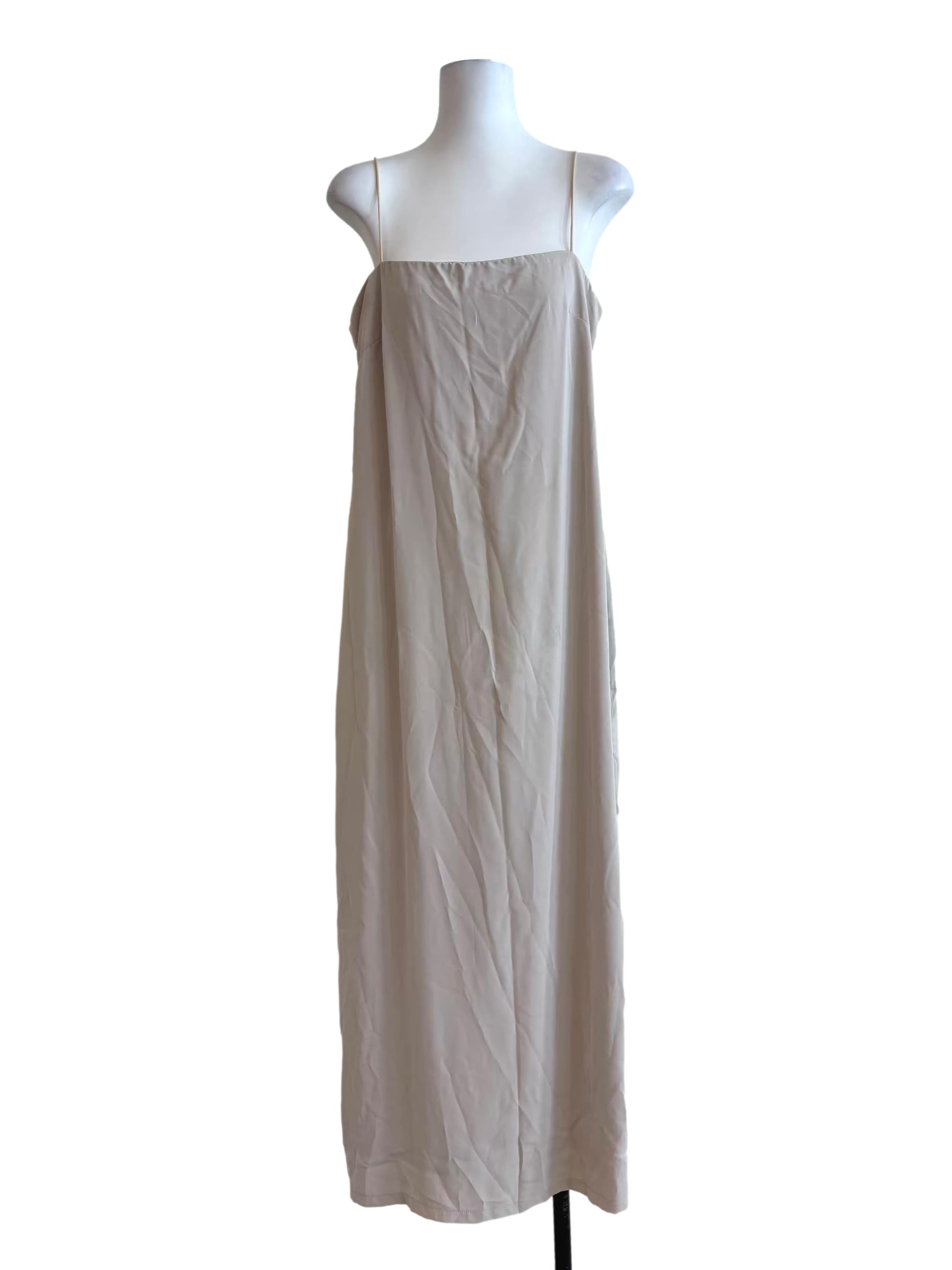 Eggshell Spaghetti Strap Slip Dress