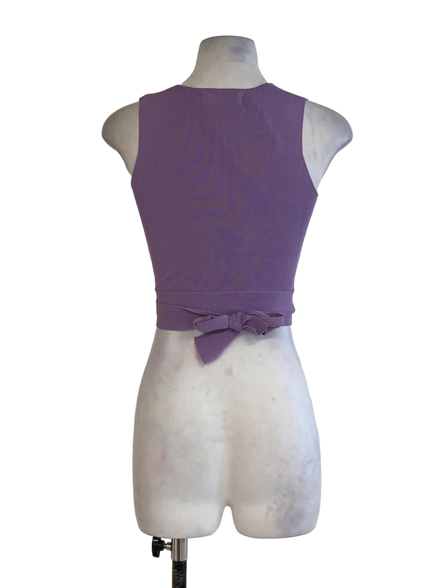 Iris Purple V-Neckline Sleeveless Top