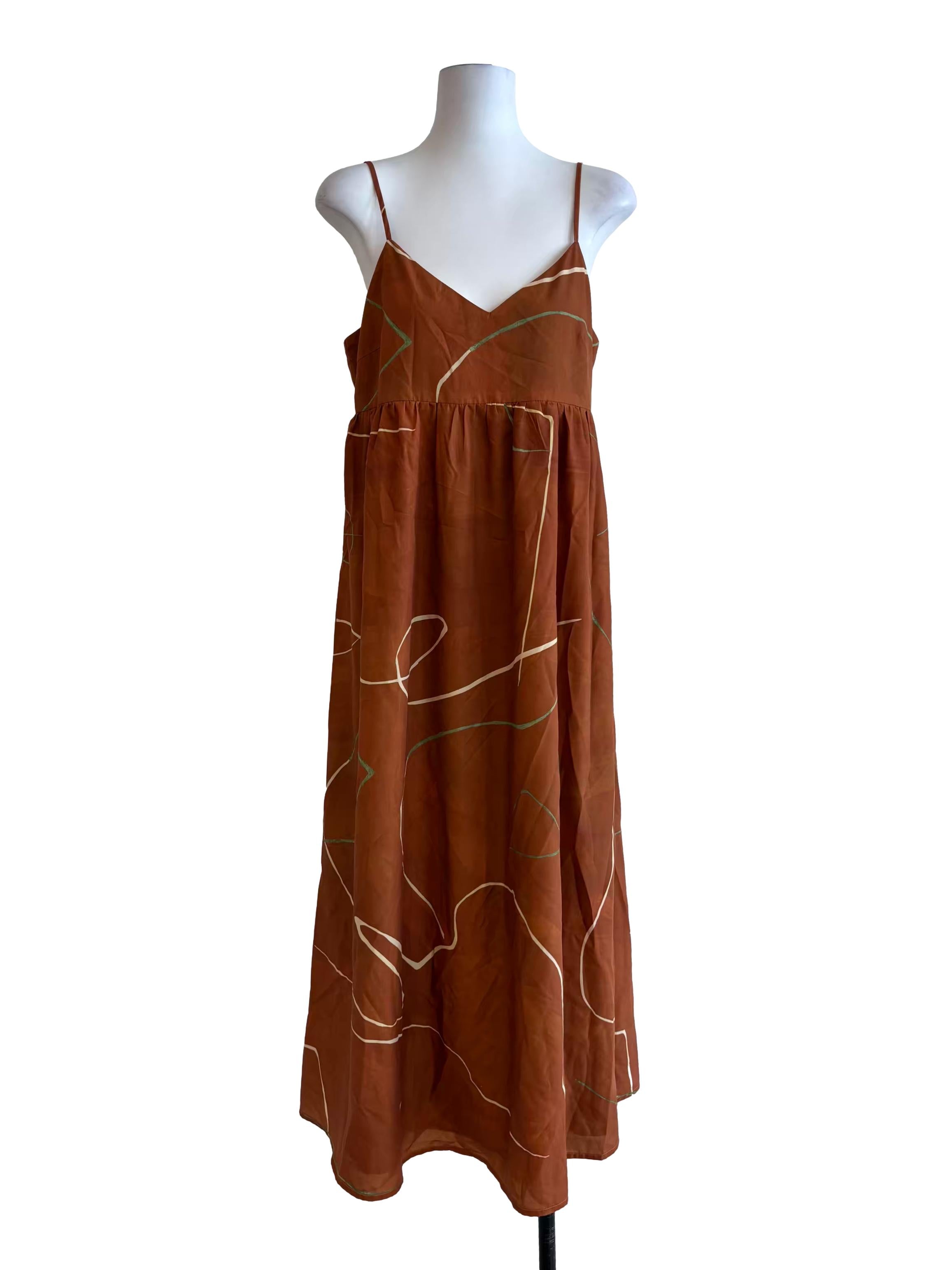 Auburn Brown Camisole Dress