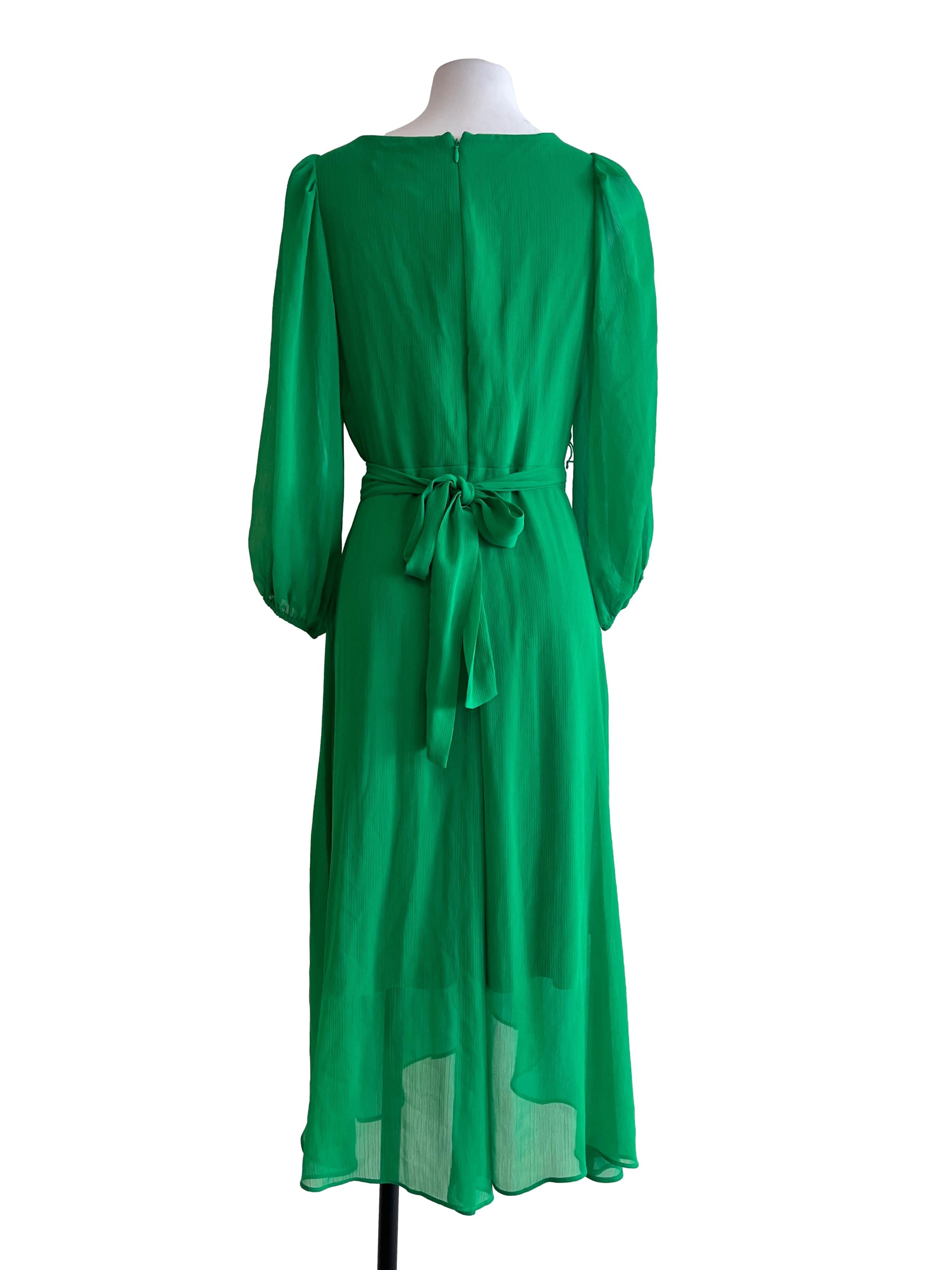 Kelly Green Wrap Dress