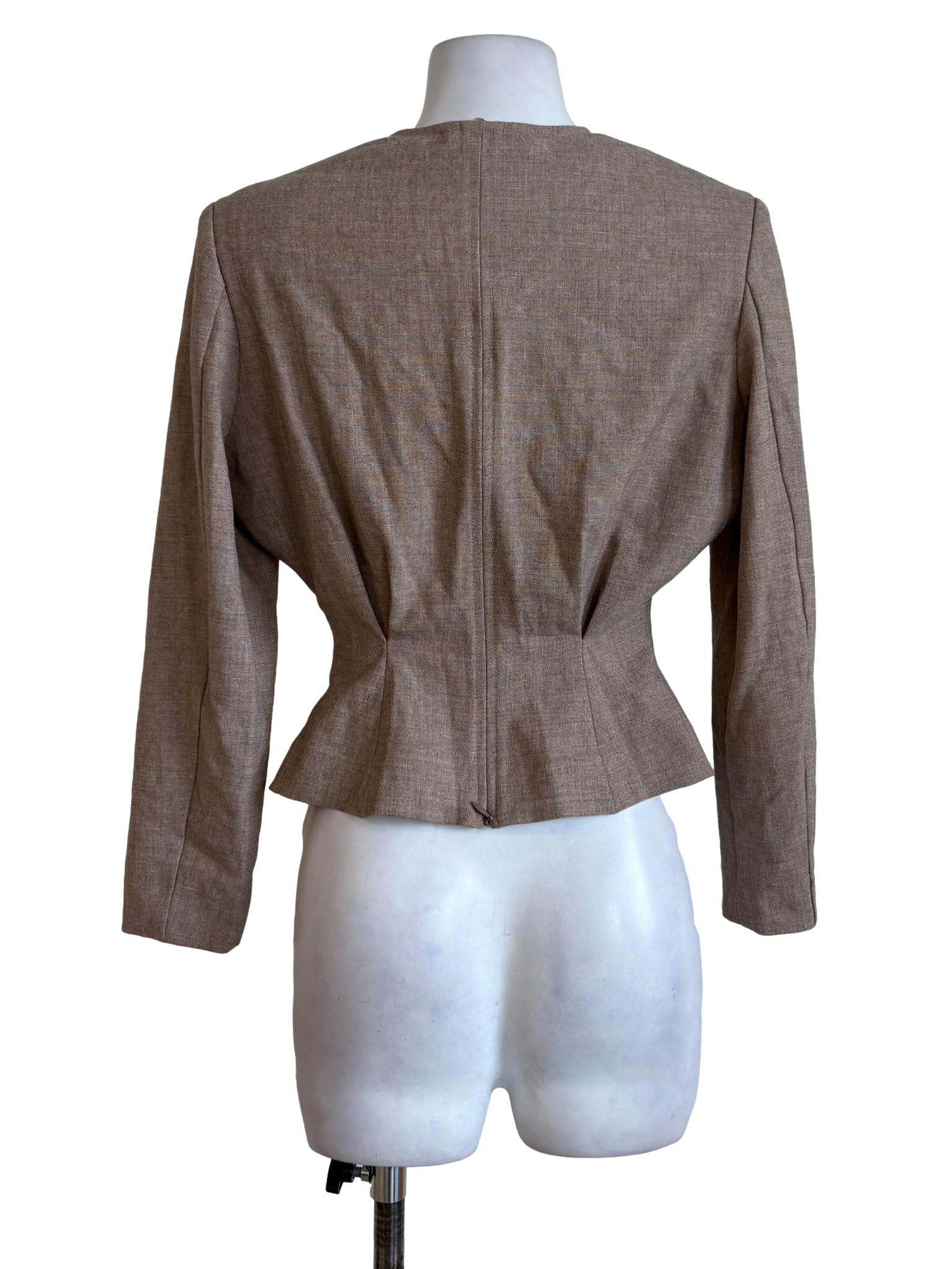 Tortilla Pleated Cinched Waist Top