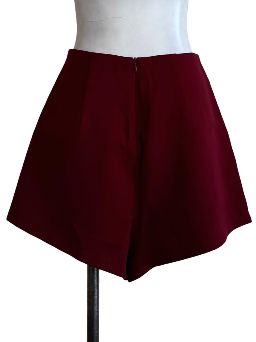Maroon Wide Shorts