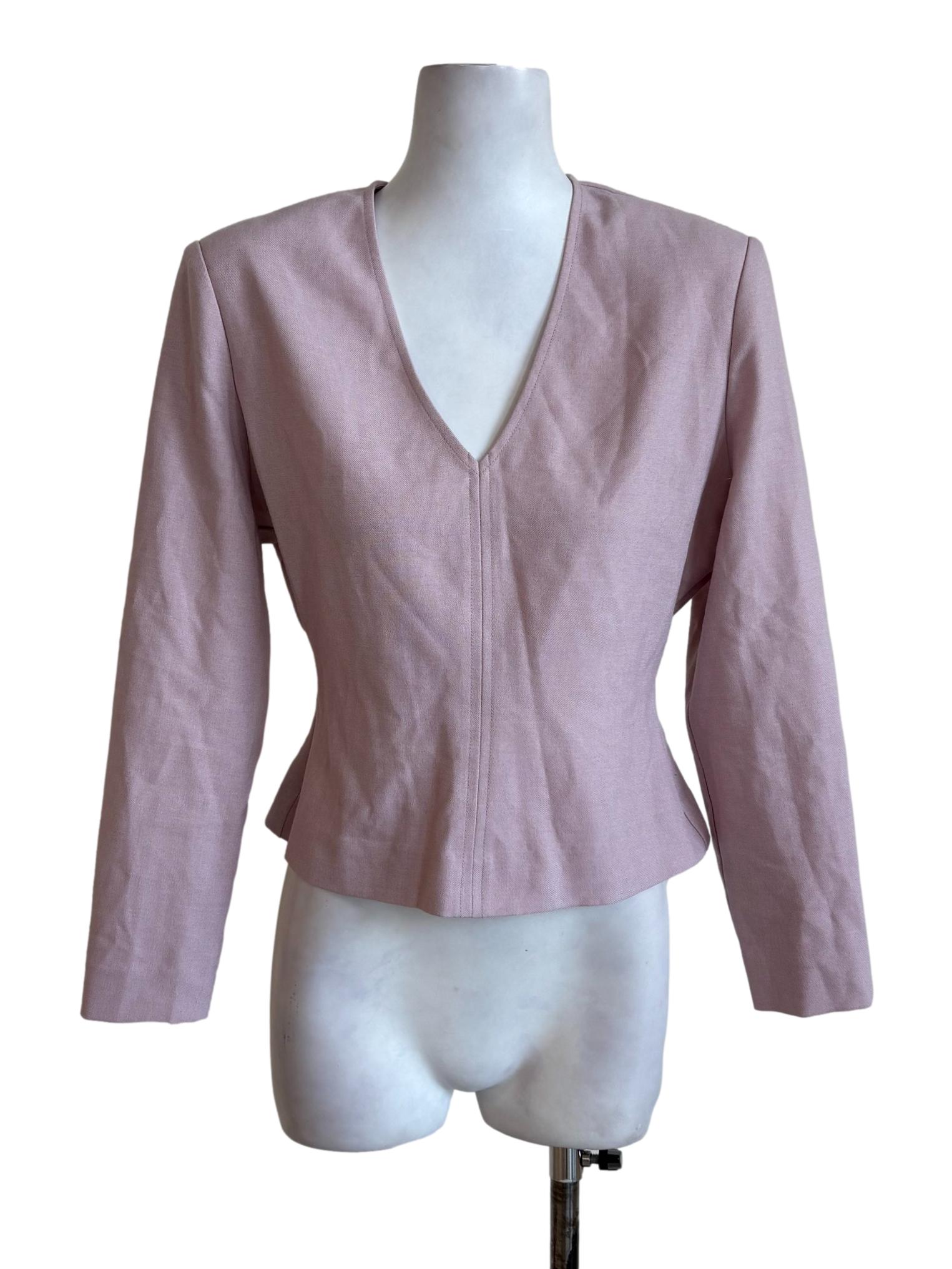 Flamingo Pink Pleated Cinched Waist Top