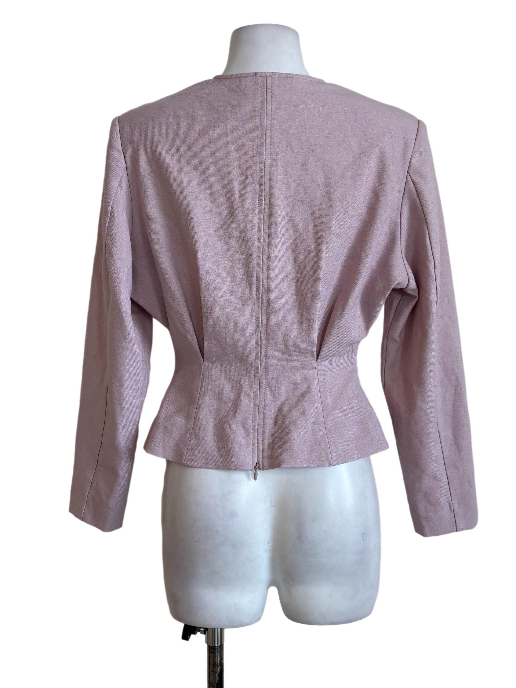 Flamingo Pink Pleated Cinched Waist Top