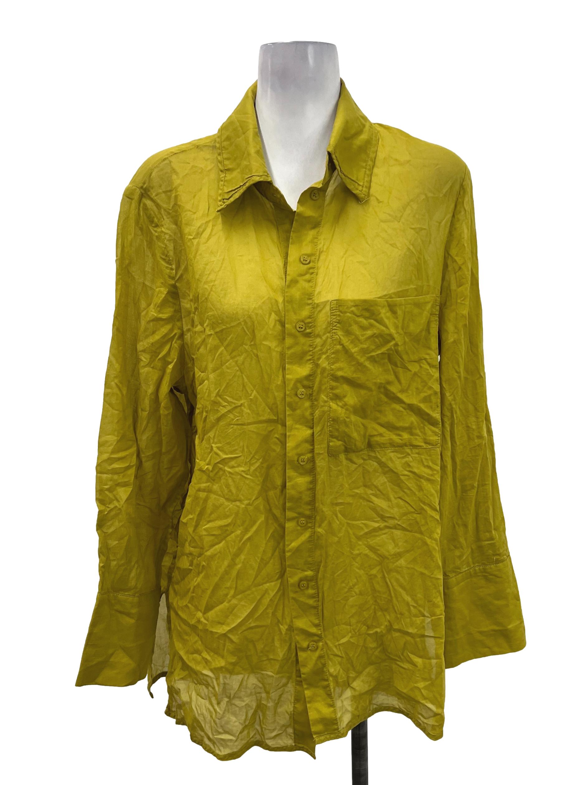 Mustard Green Blouse