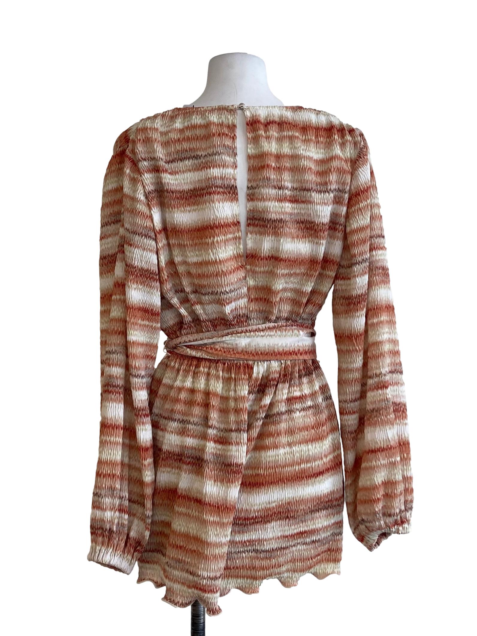 Orange V-Neck Pegged Romper