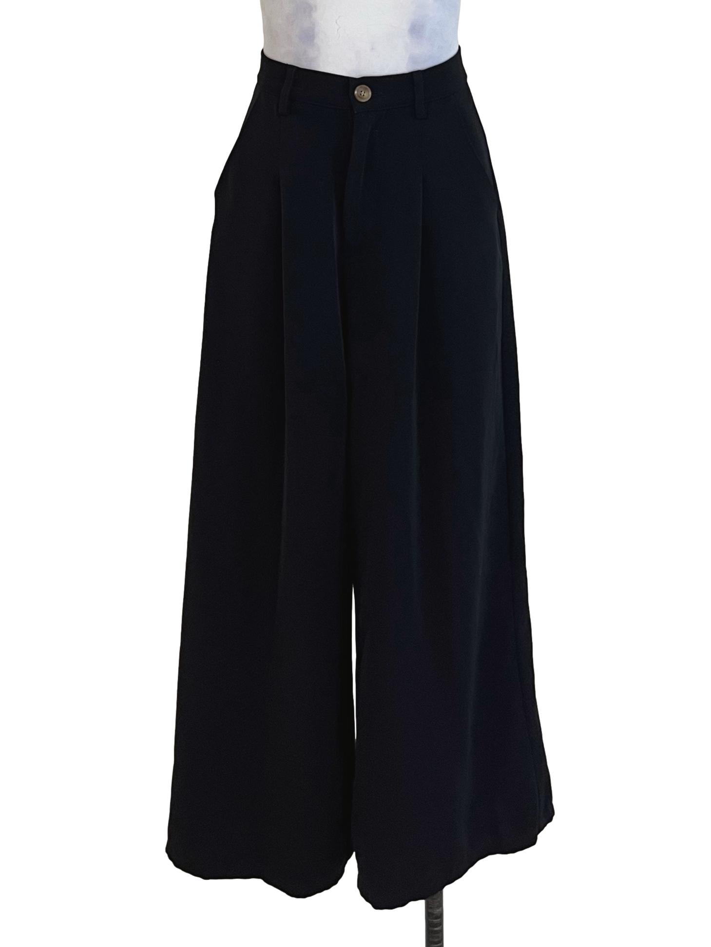 Black High-Waisted Formal Pants