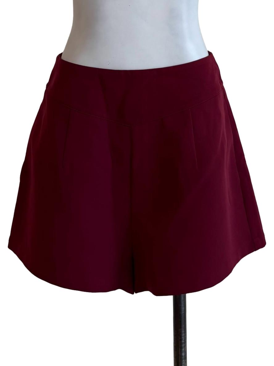 Carmine Red Relaxed Shorts