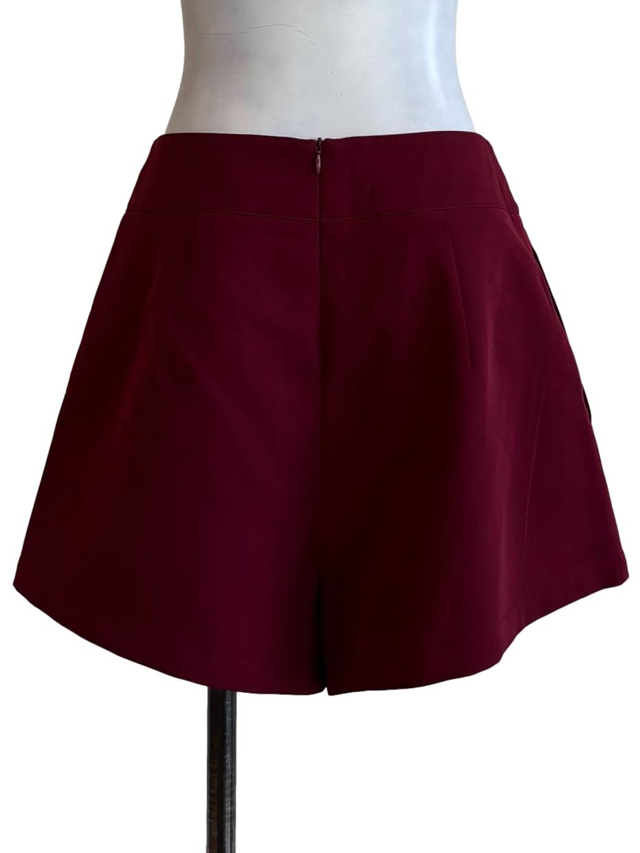 Carmine Red Relaxed Shorts