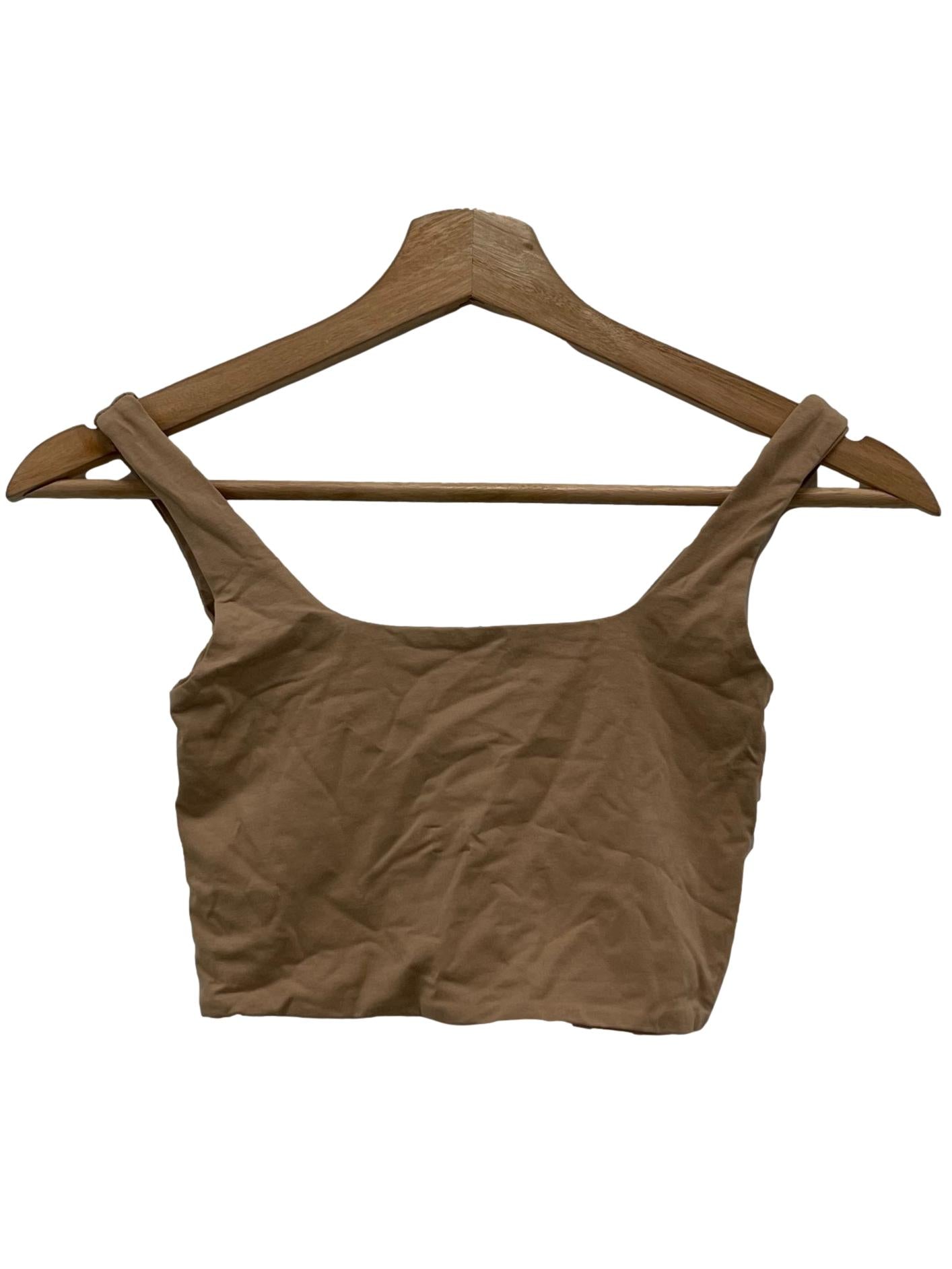 Brown Scoop Crop Tank