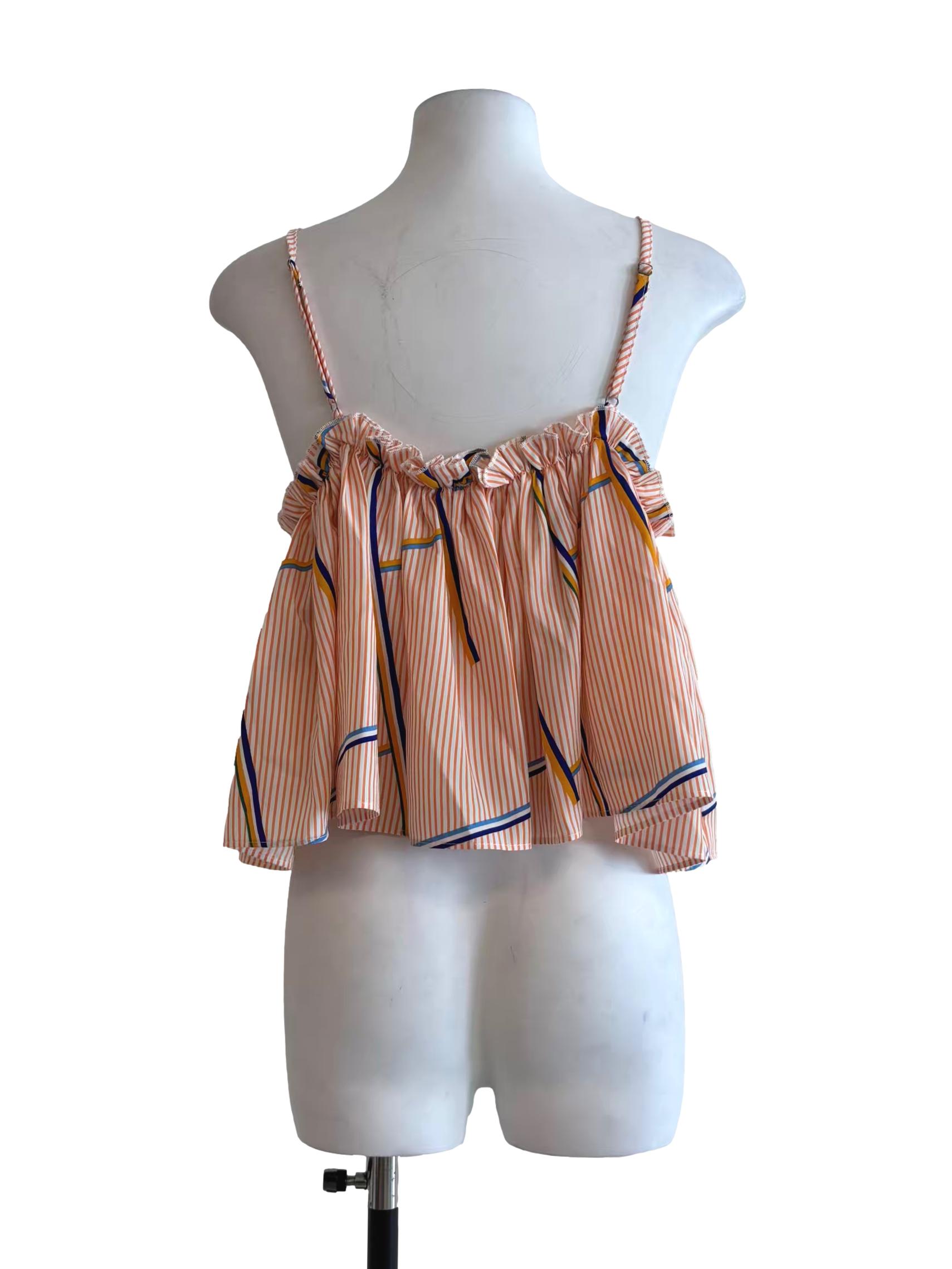 Mandarin Orange Sweetheart Tent Top