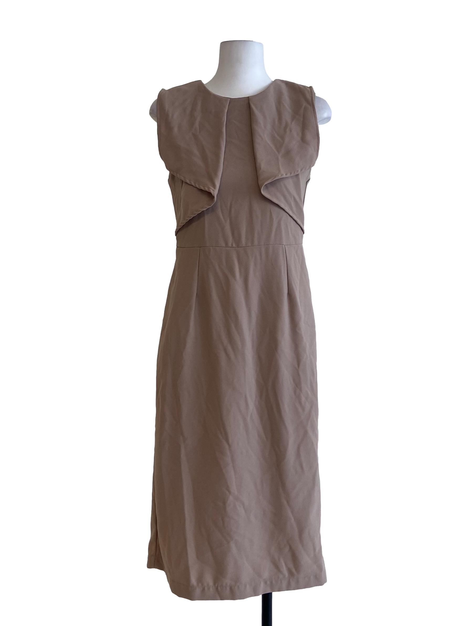 Tortilla Brown Slit A-Line Dress