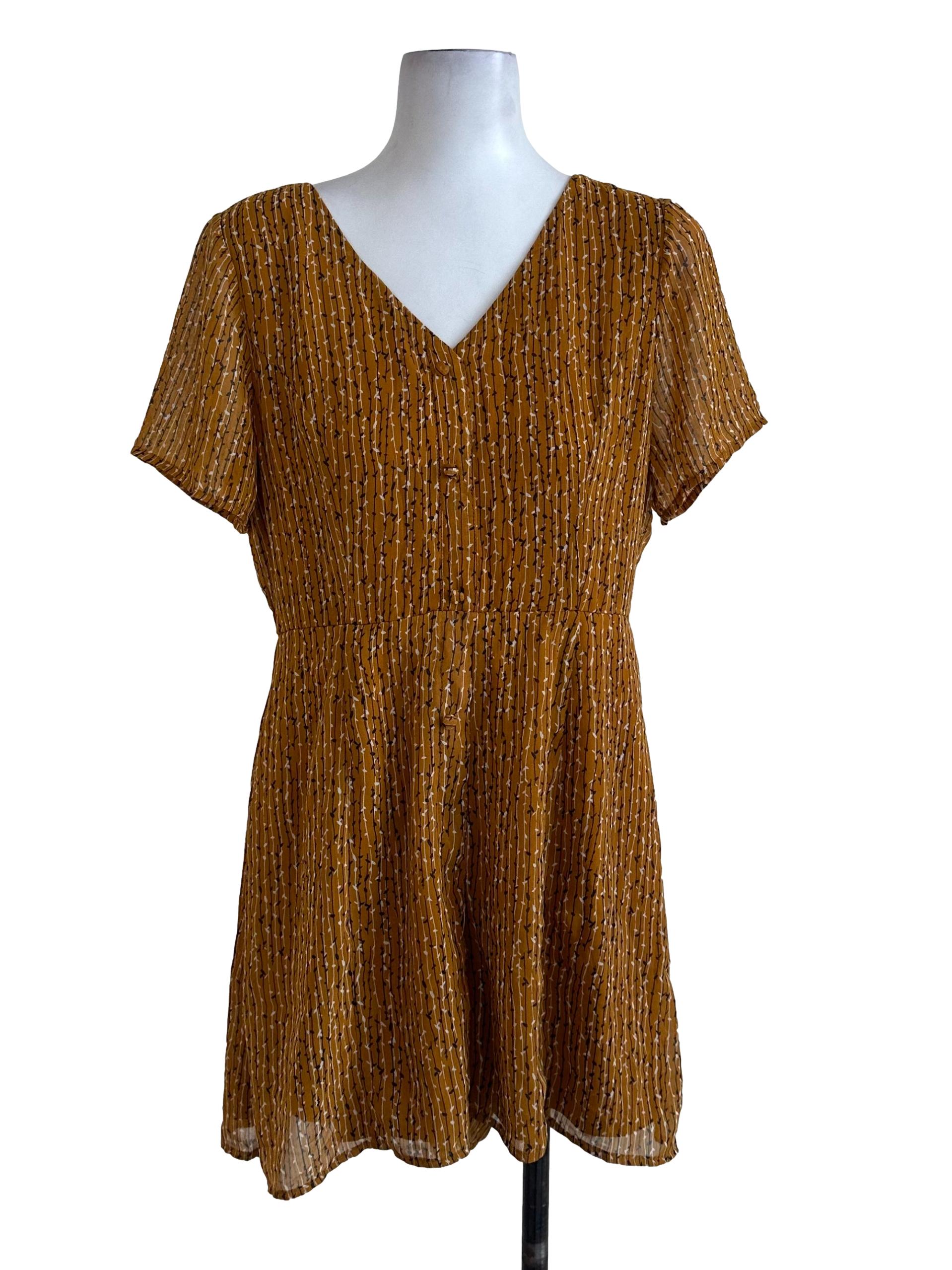Mustard Yellow Pattern Rompers