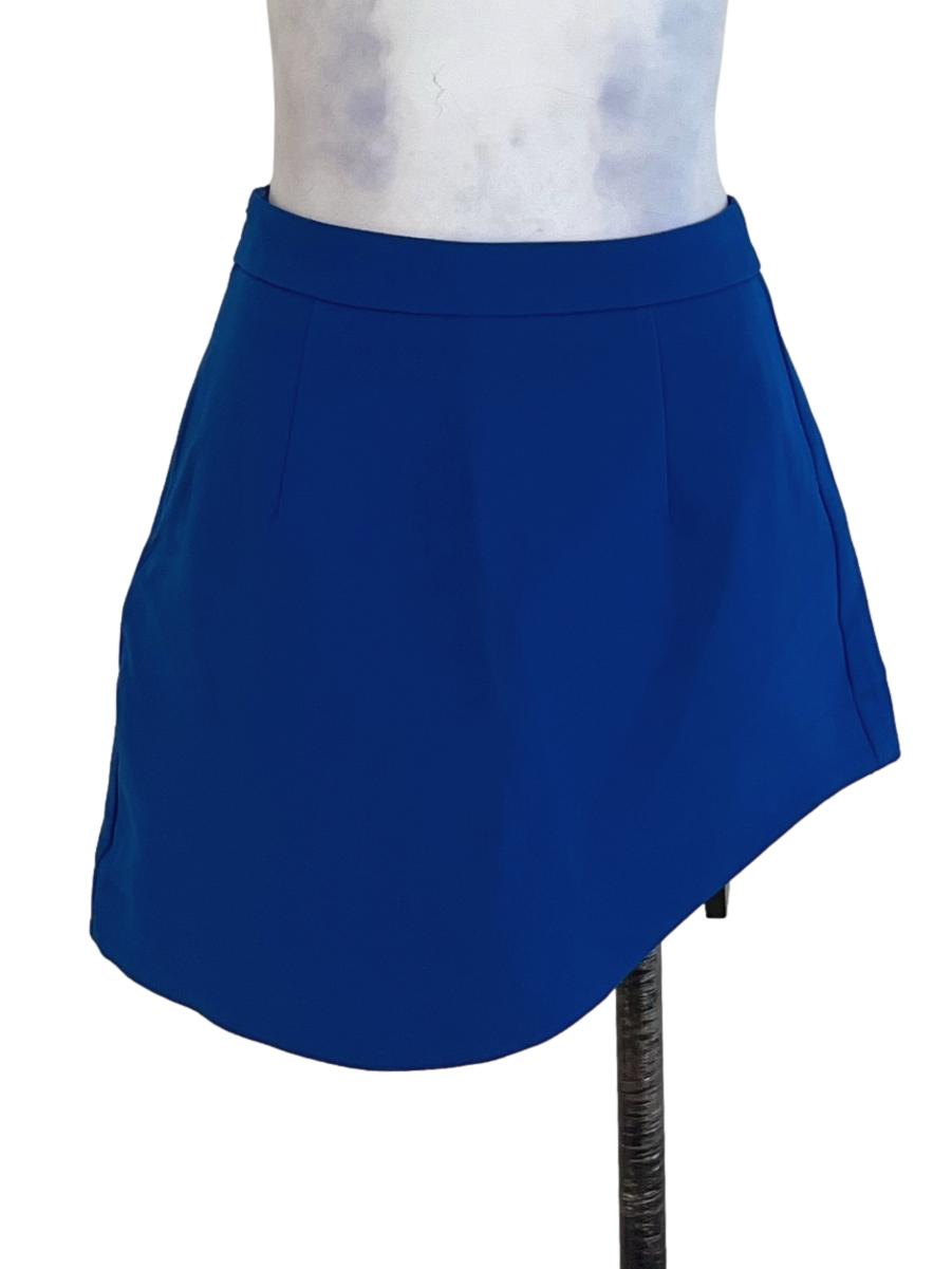 Cobalt Blue High-Waisted Mini Skirt