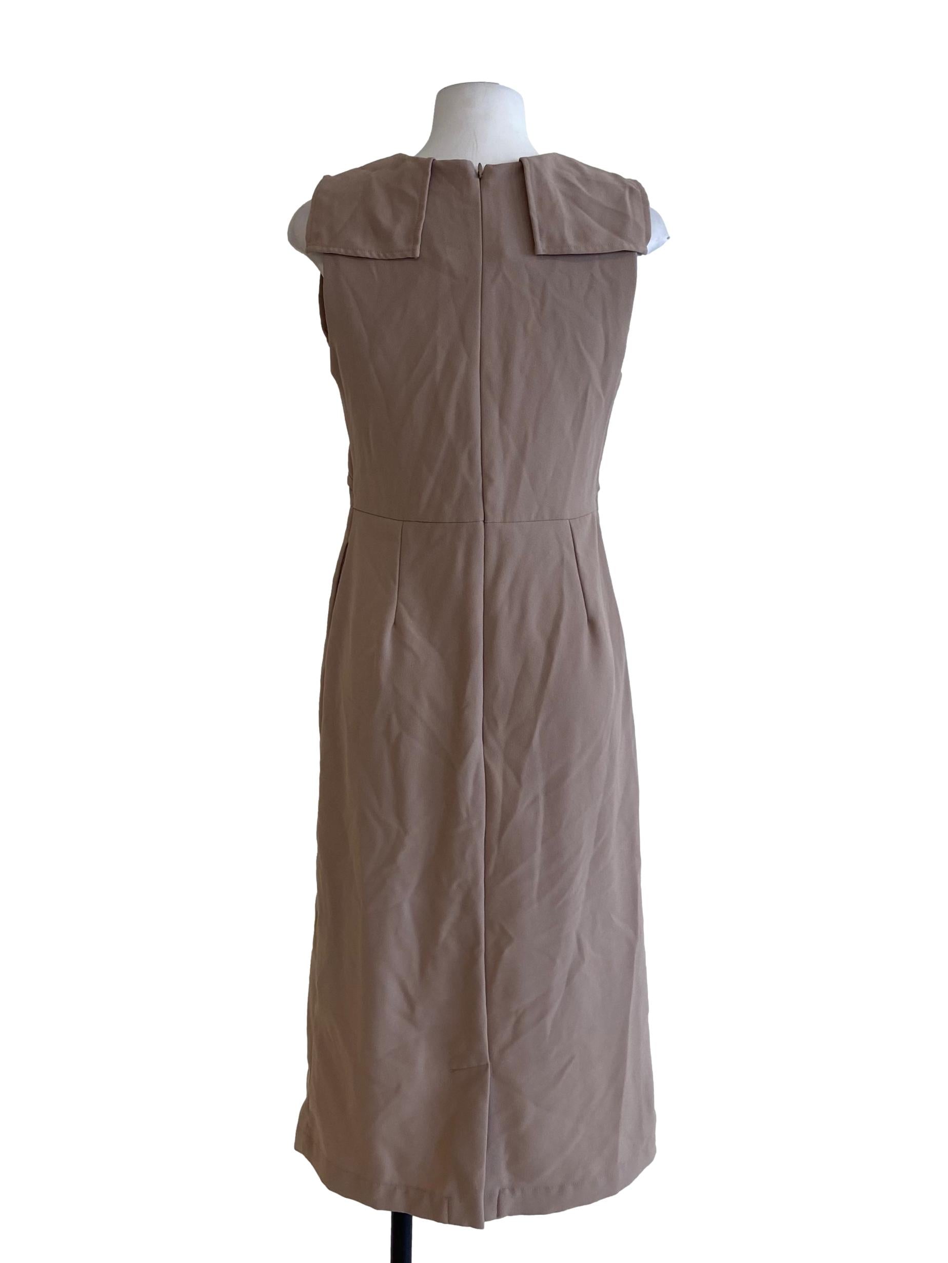 Tortilla Brown Slit A-Line Dress