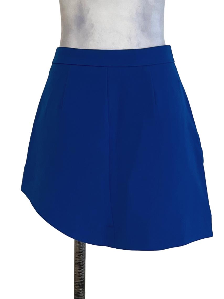 Cobalt Blue High-Waisted Mini Skirt