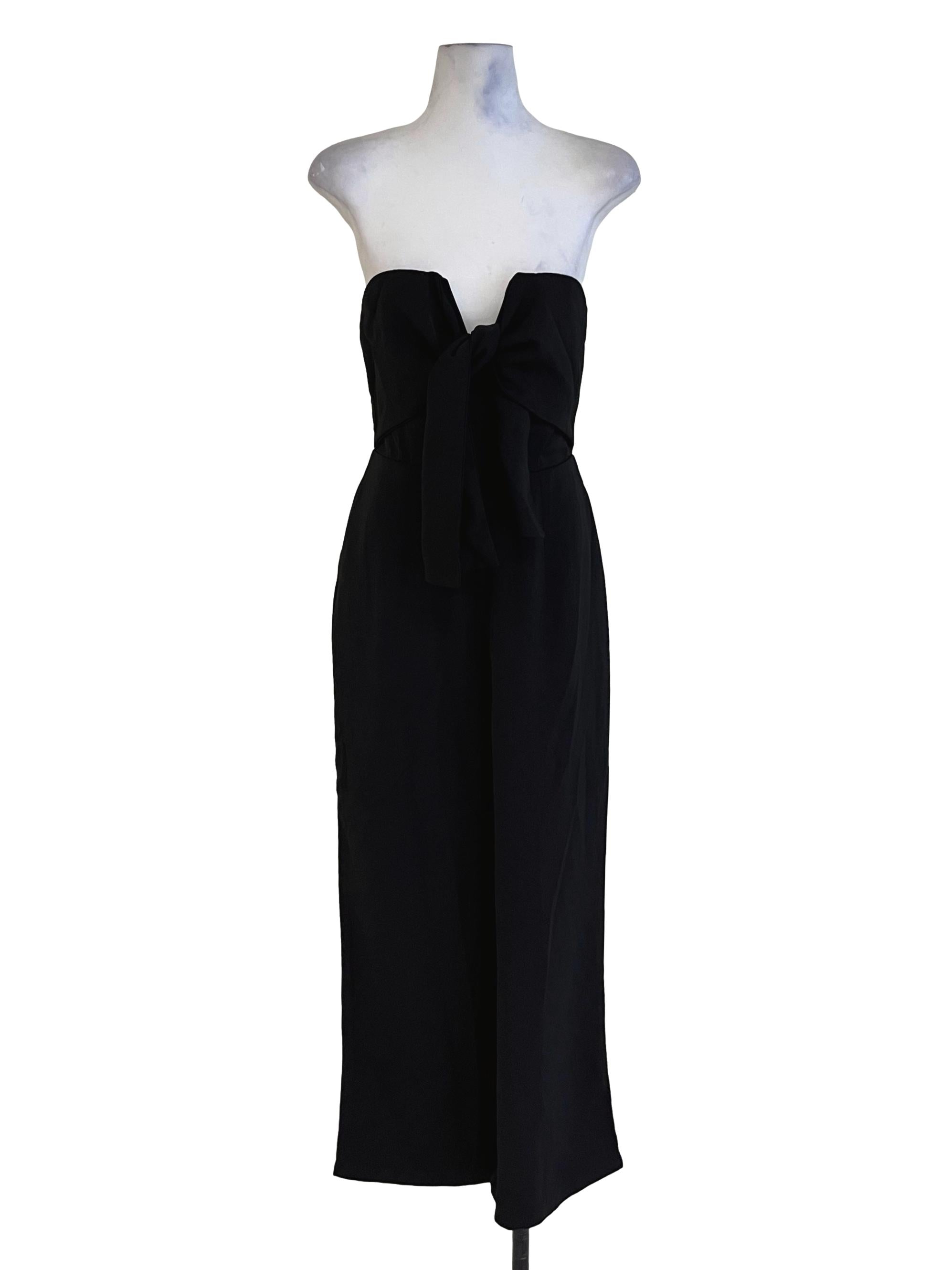 Black Strapless Jumpsuit