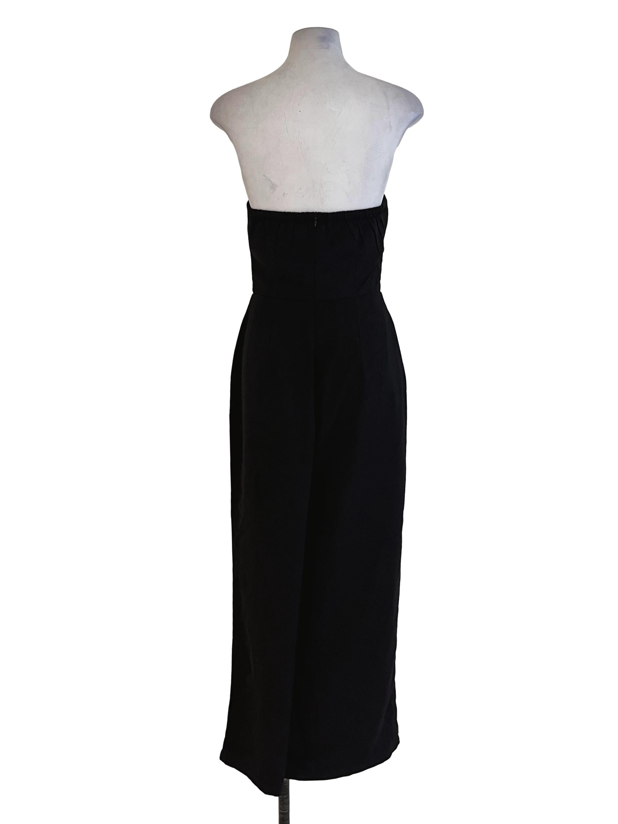 Black Strapless Jumpsuit